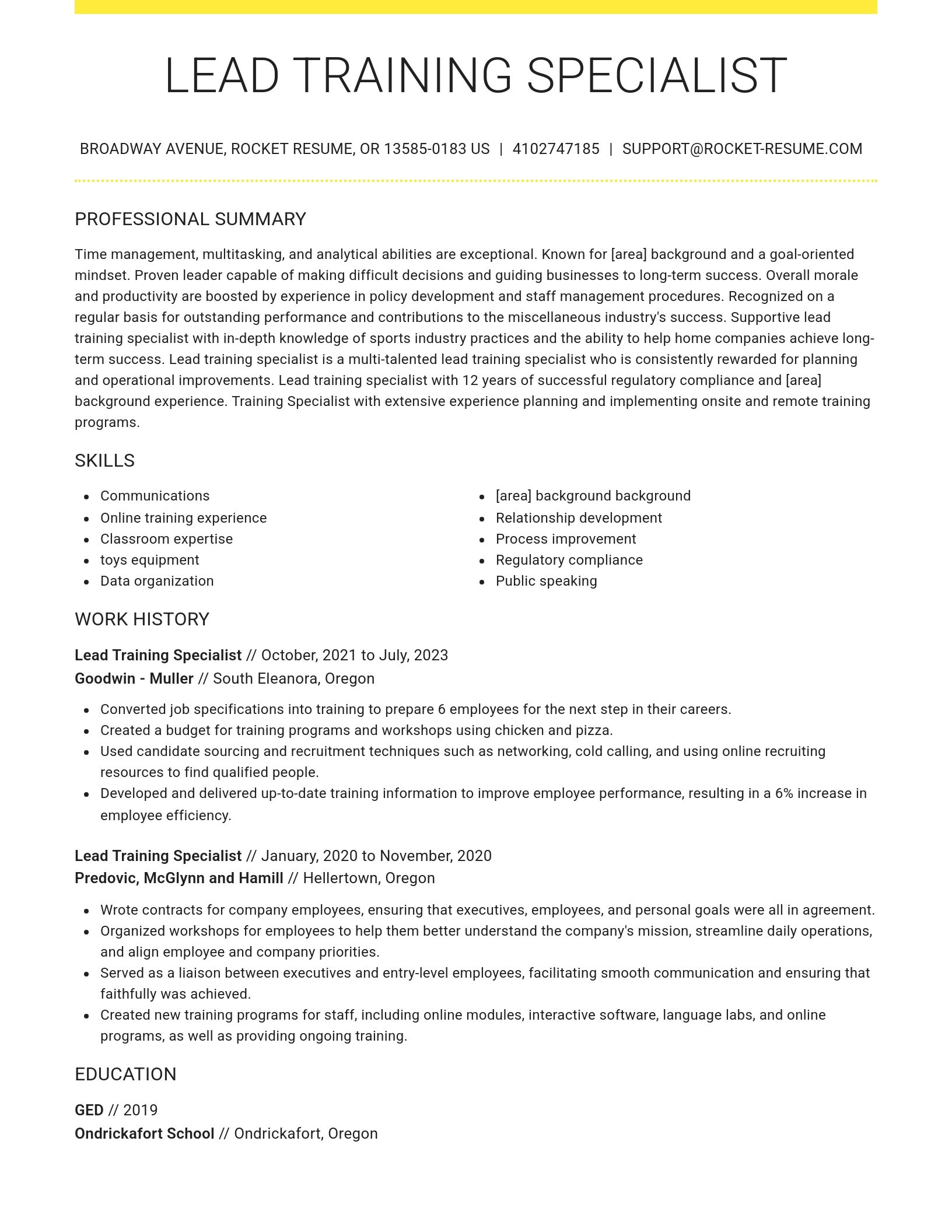 Grand resume template