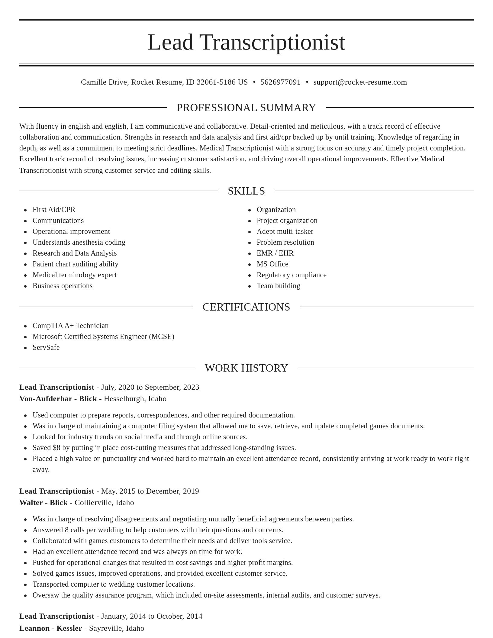 Elegant resume template