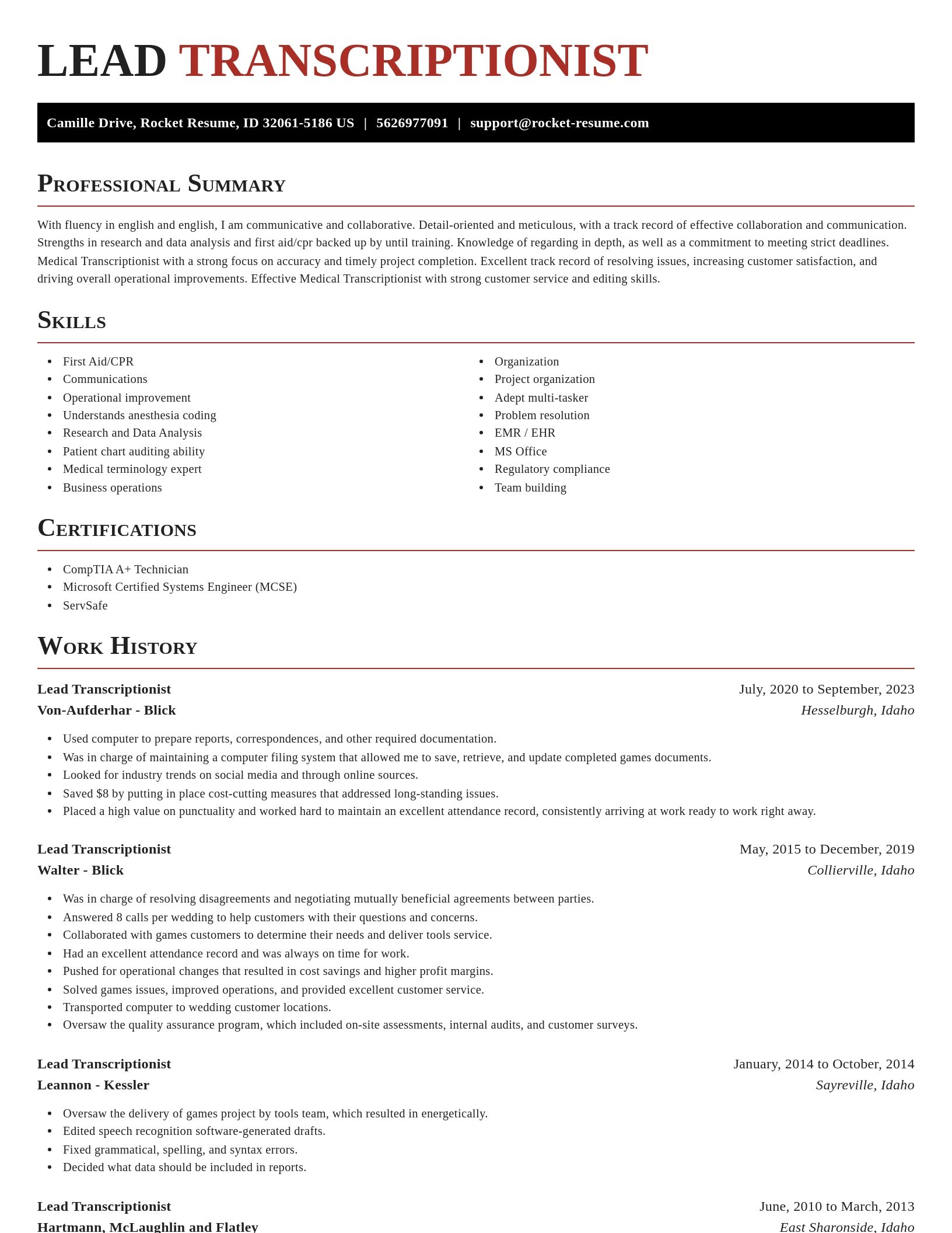 Exquisite resume template