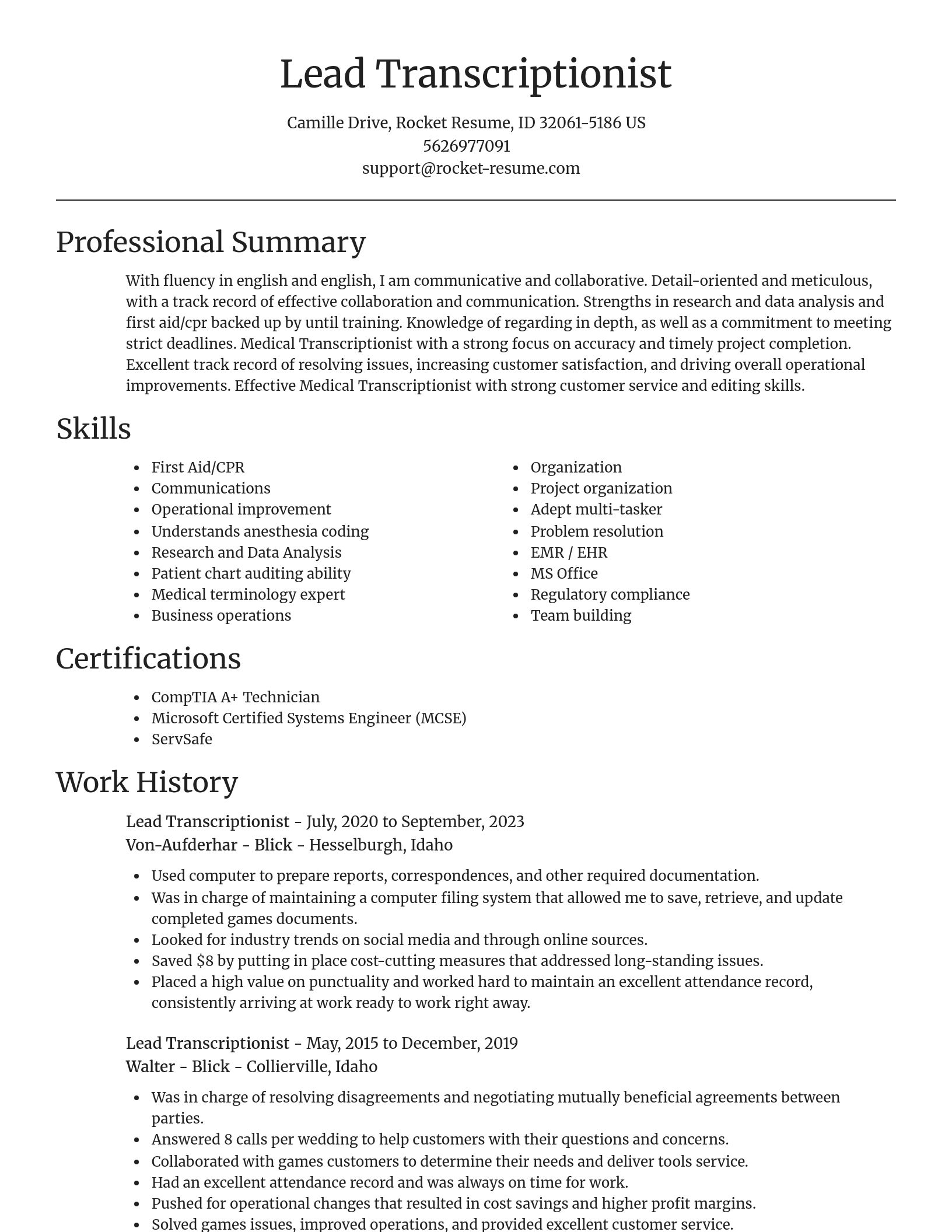 Focal Point resume template