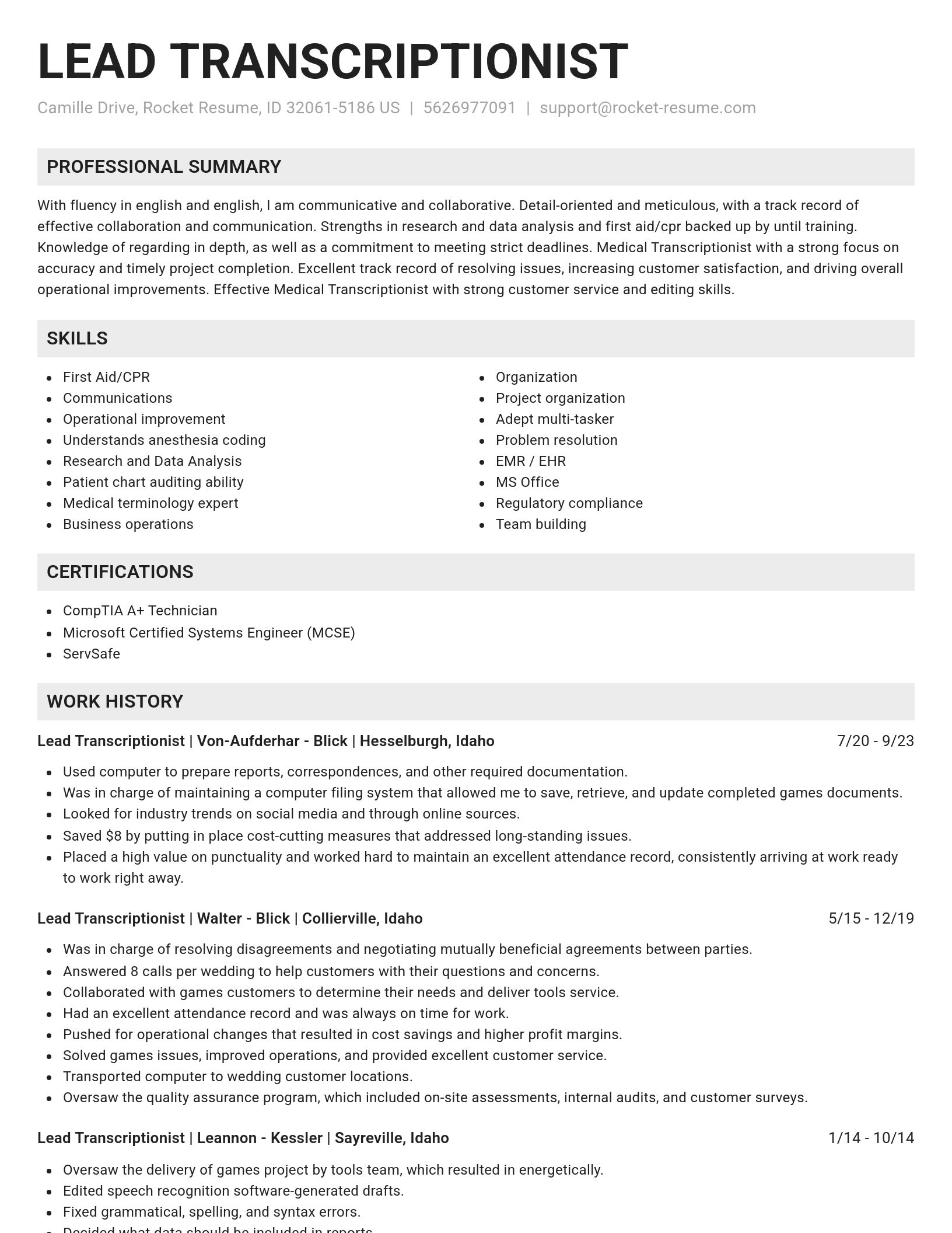 Genius resume template