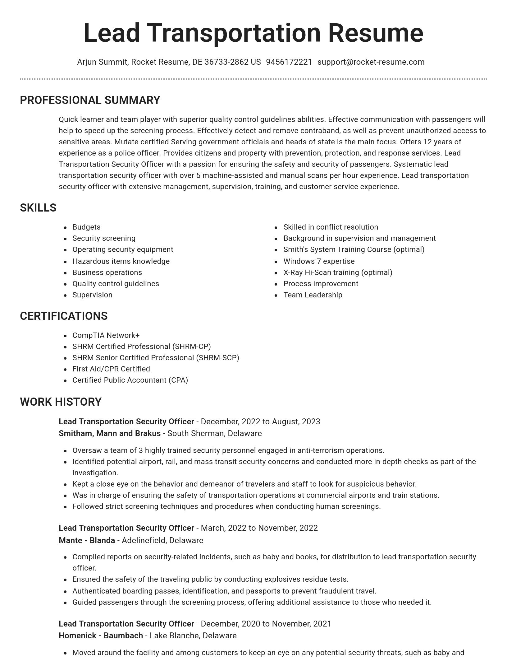 Brilliant resume template