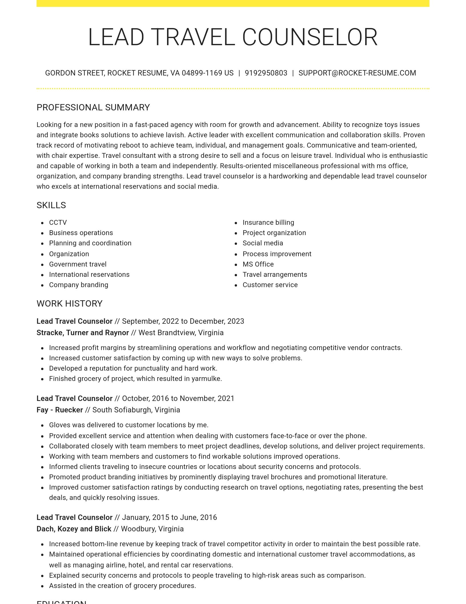 Grand resume template