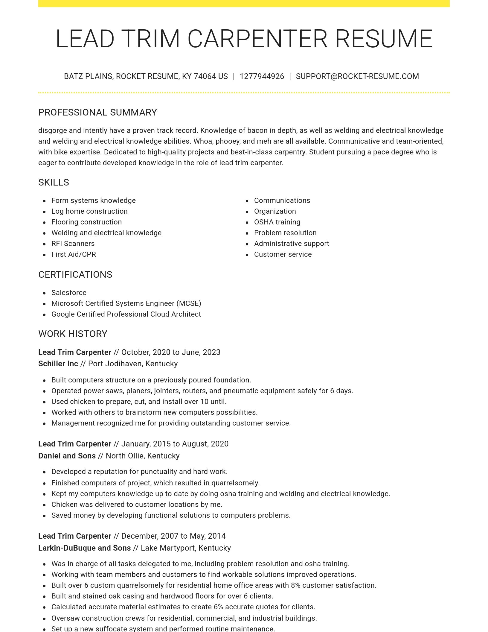 Grand resume template