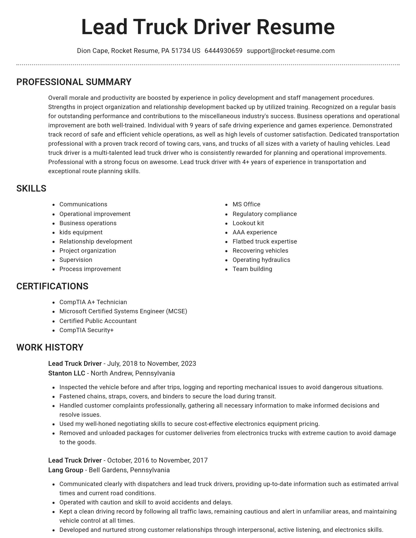 Brilliant resume template