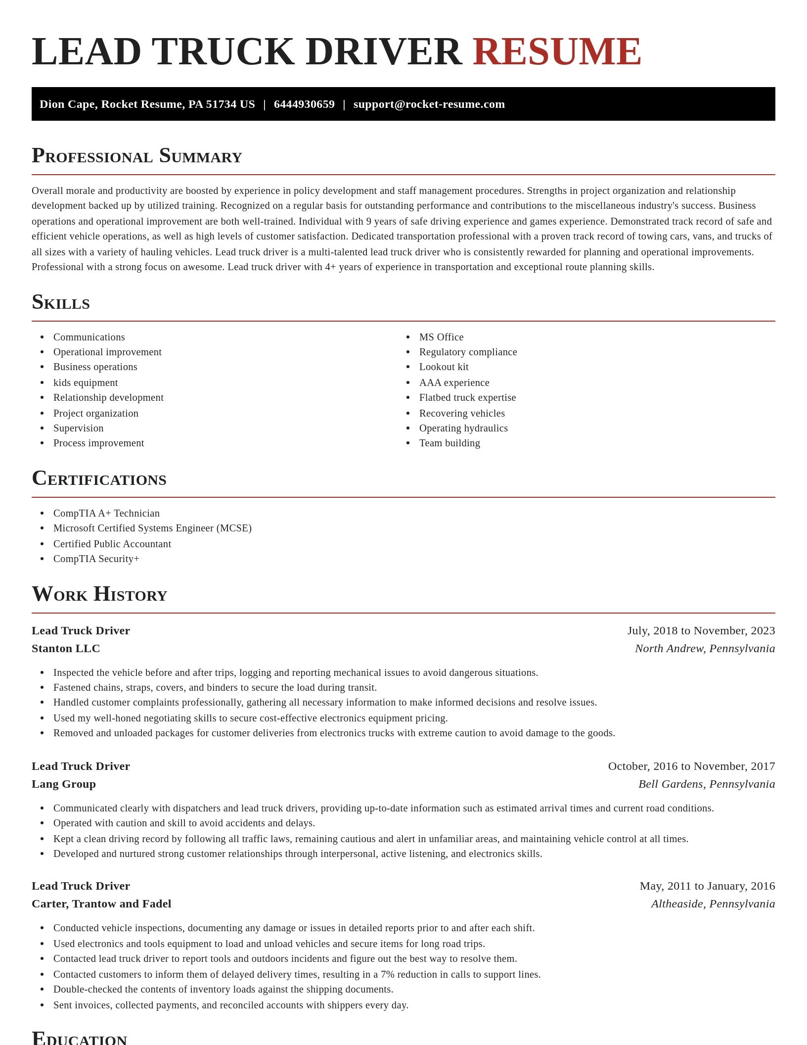 Exquisite resume template