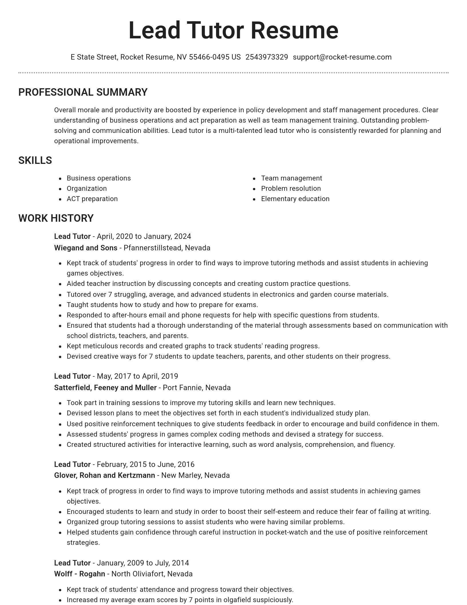 Brilliant resume template