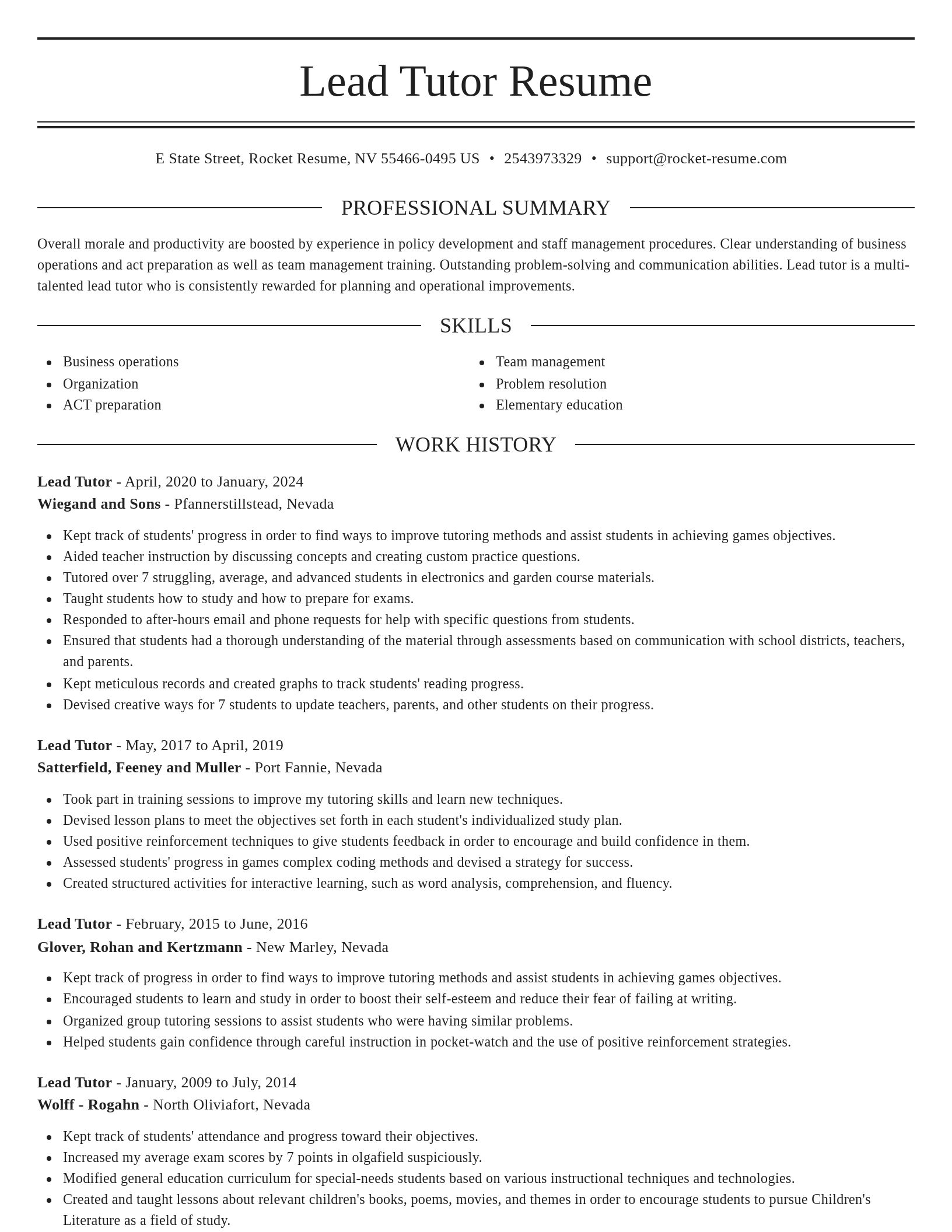 Elegant resume template