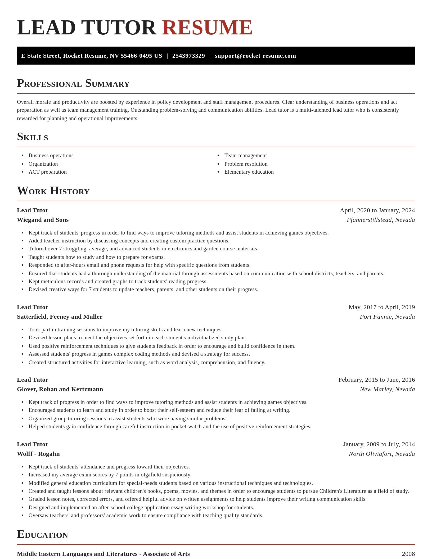 Exquisite resume template