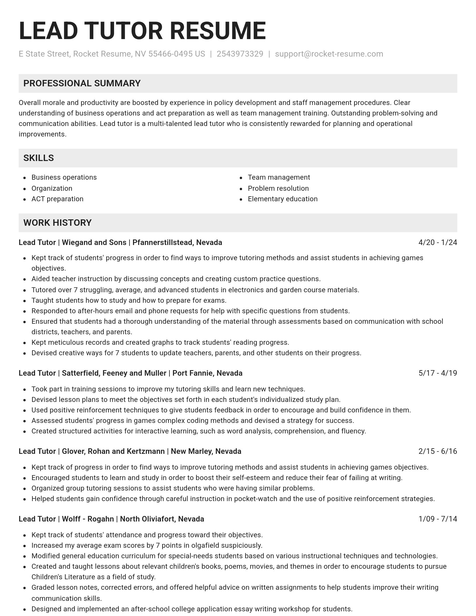 Genius resume template