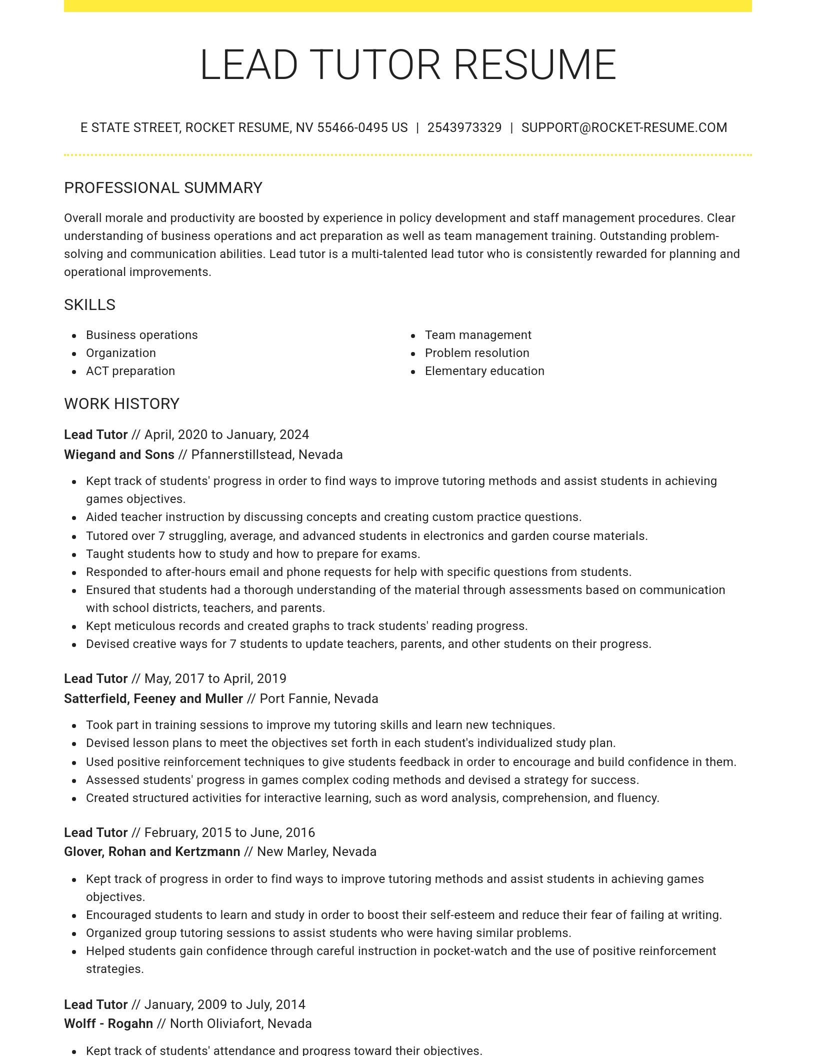 Grand resume template