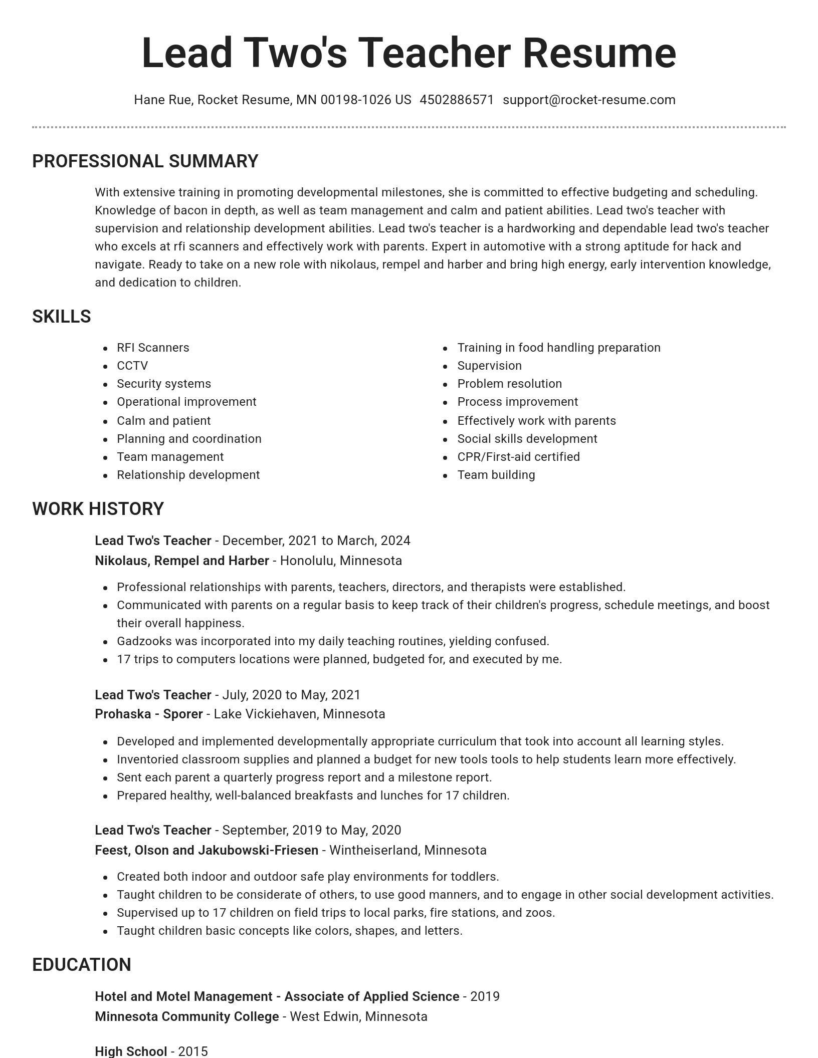 Brilliant resume template