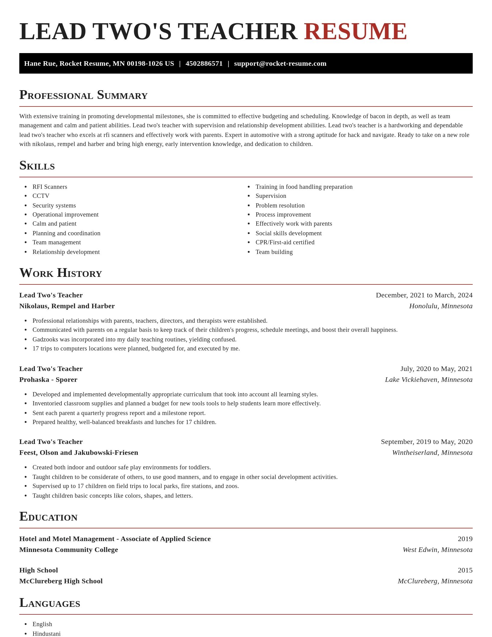 Exquisite resume template