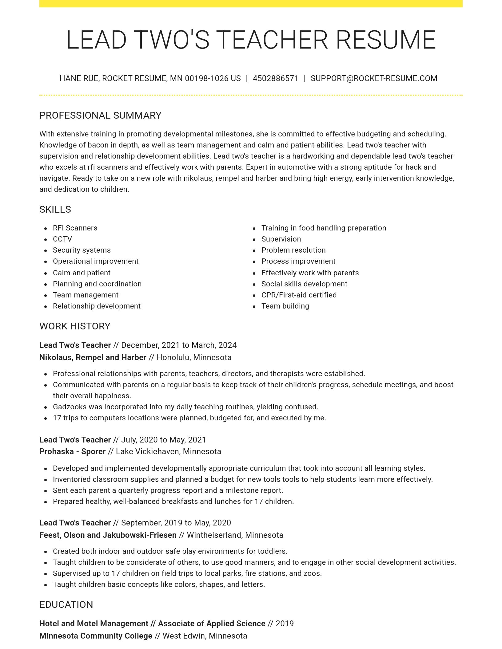 Grand resume template