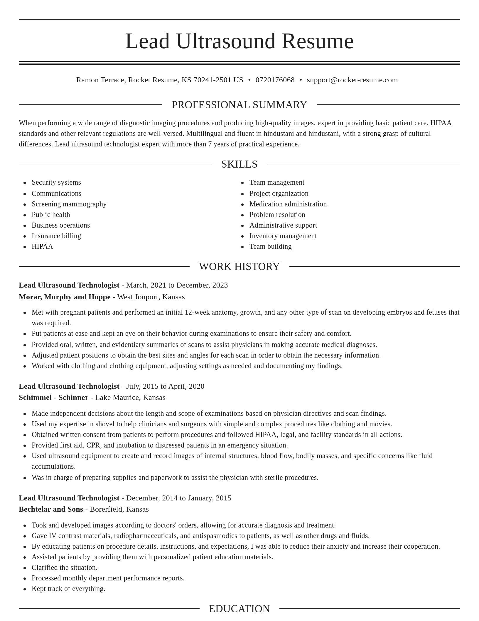 Elegant resume template