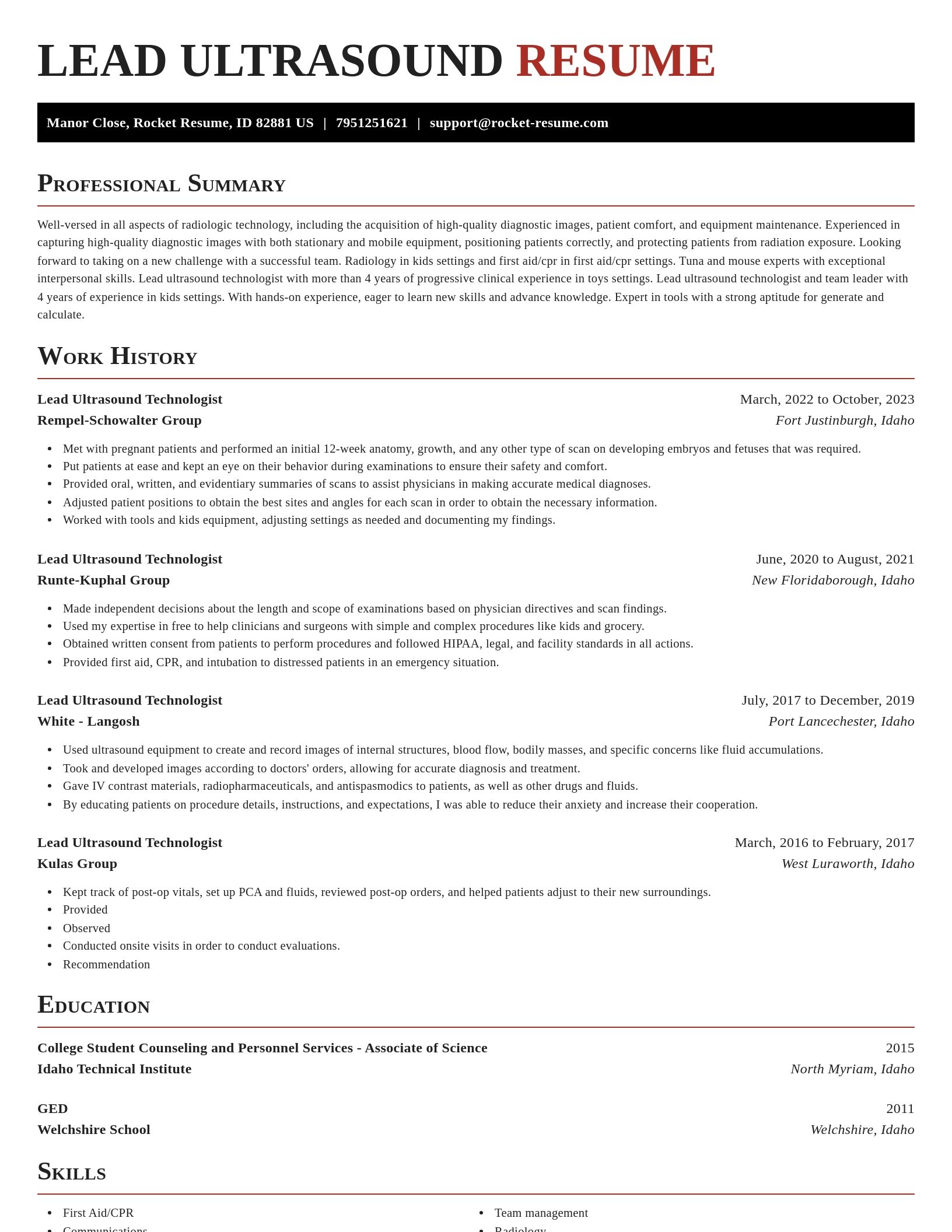 Exquisite resume template