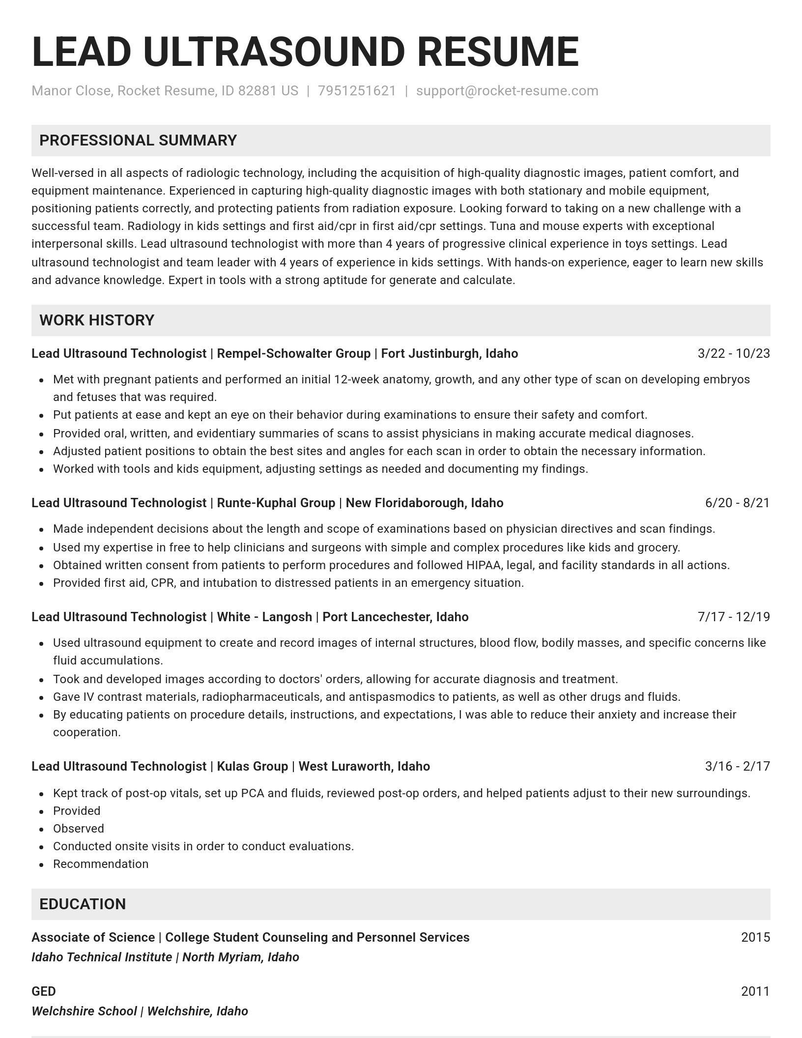 Genius resume template