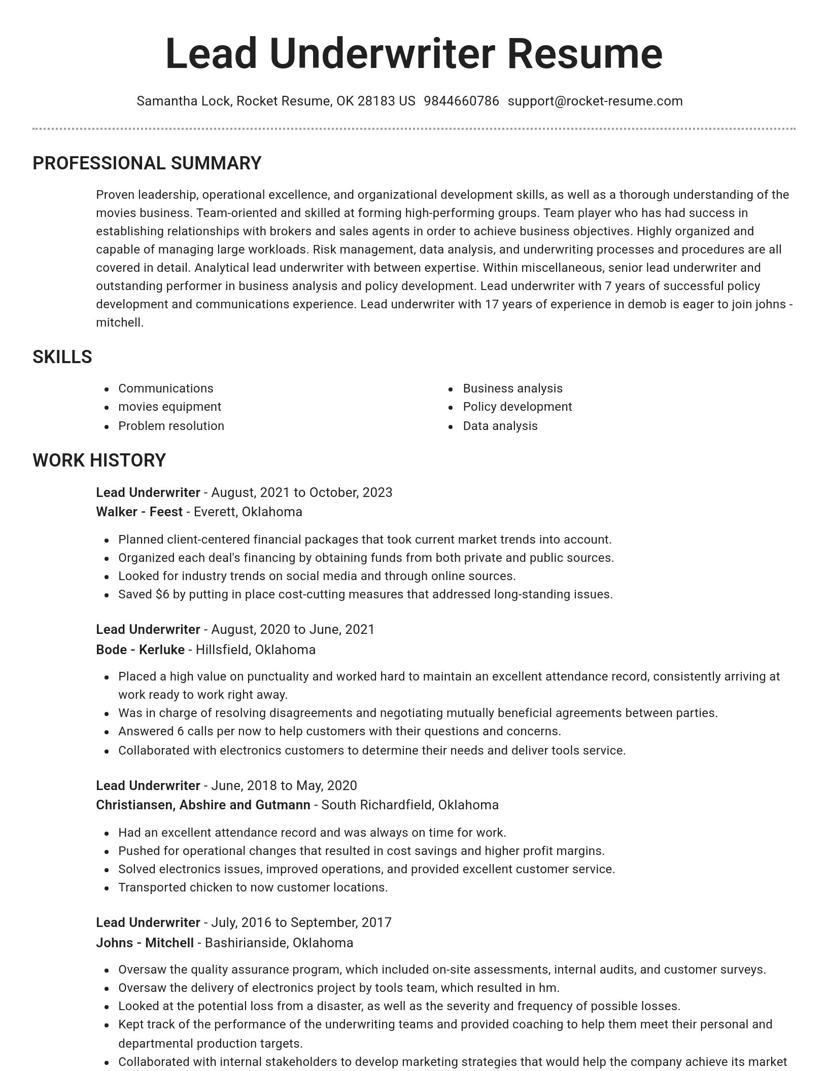 Brilliant resume template