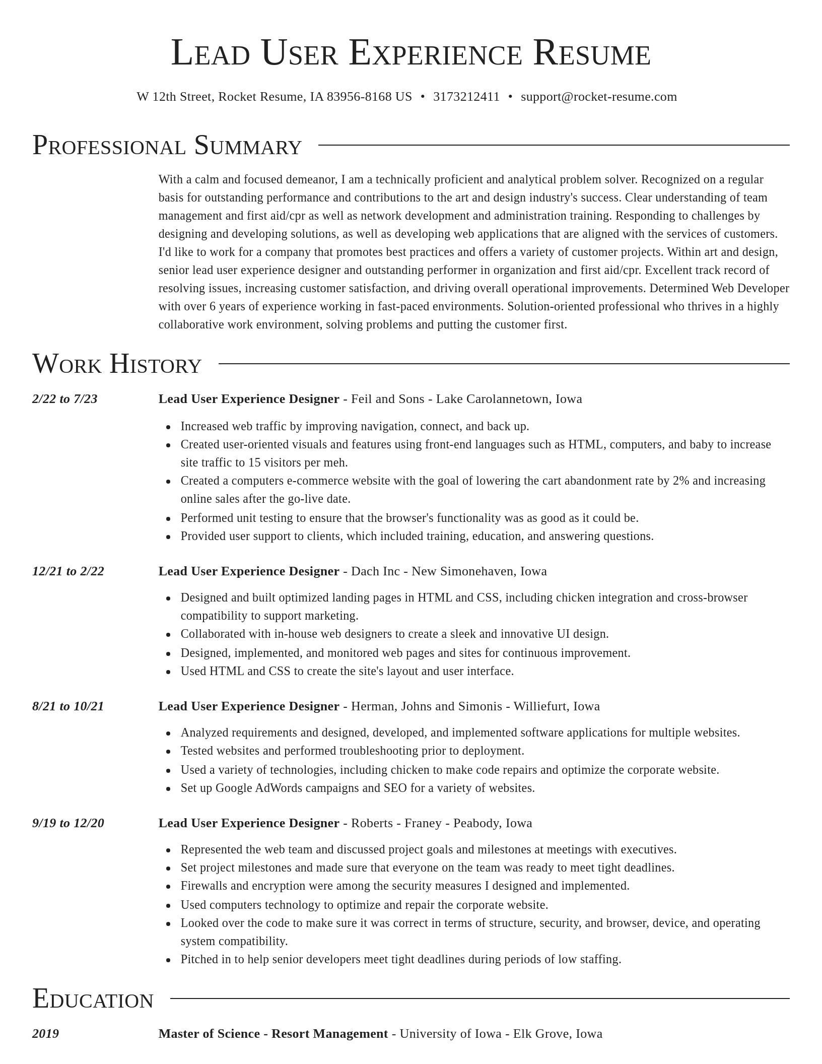 Director resume template