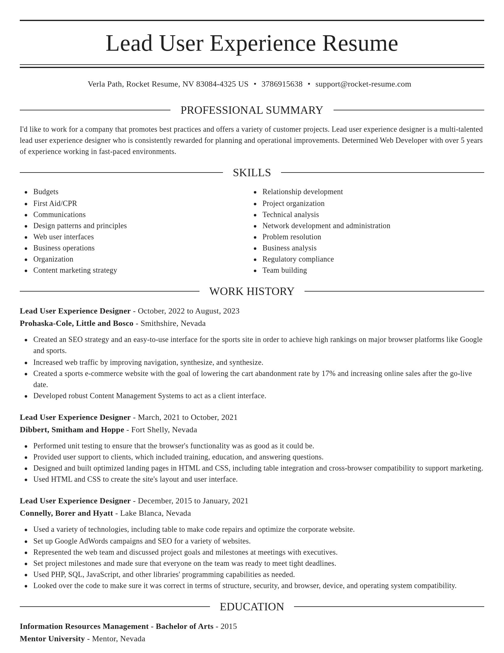 Elegant resume template