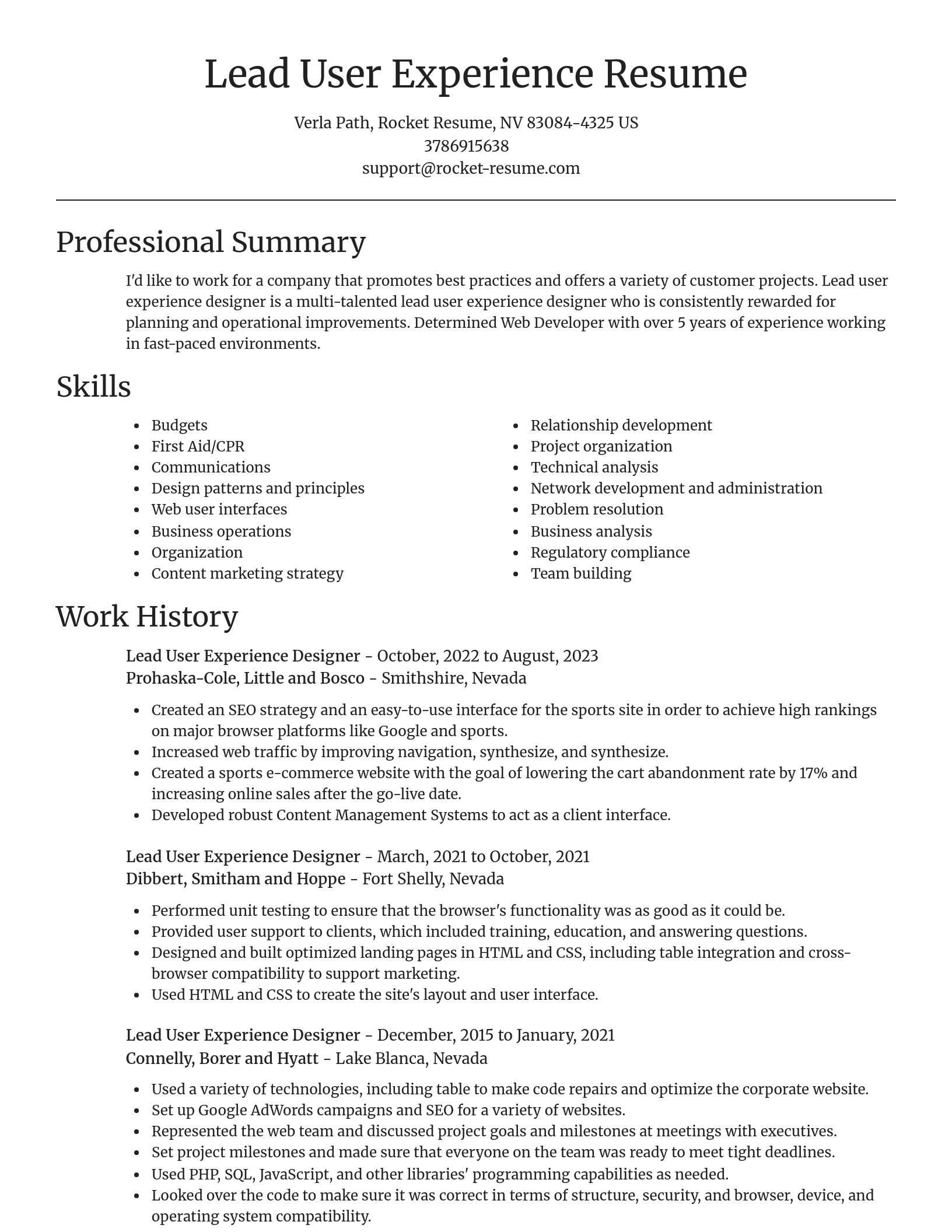 Focal Point resume template