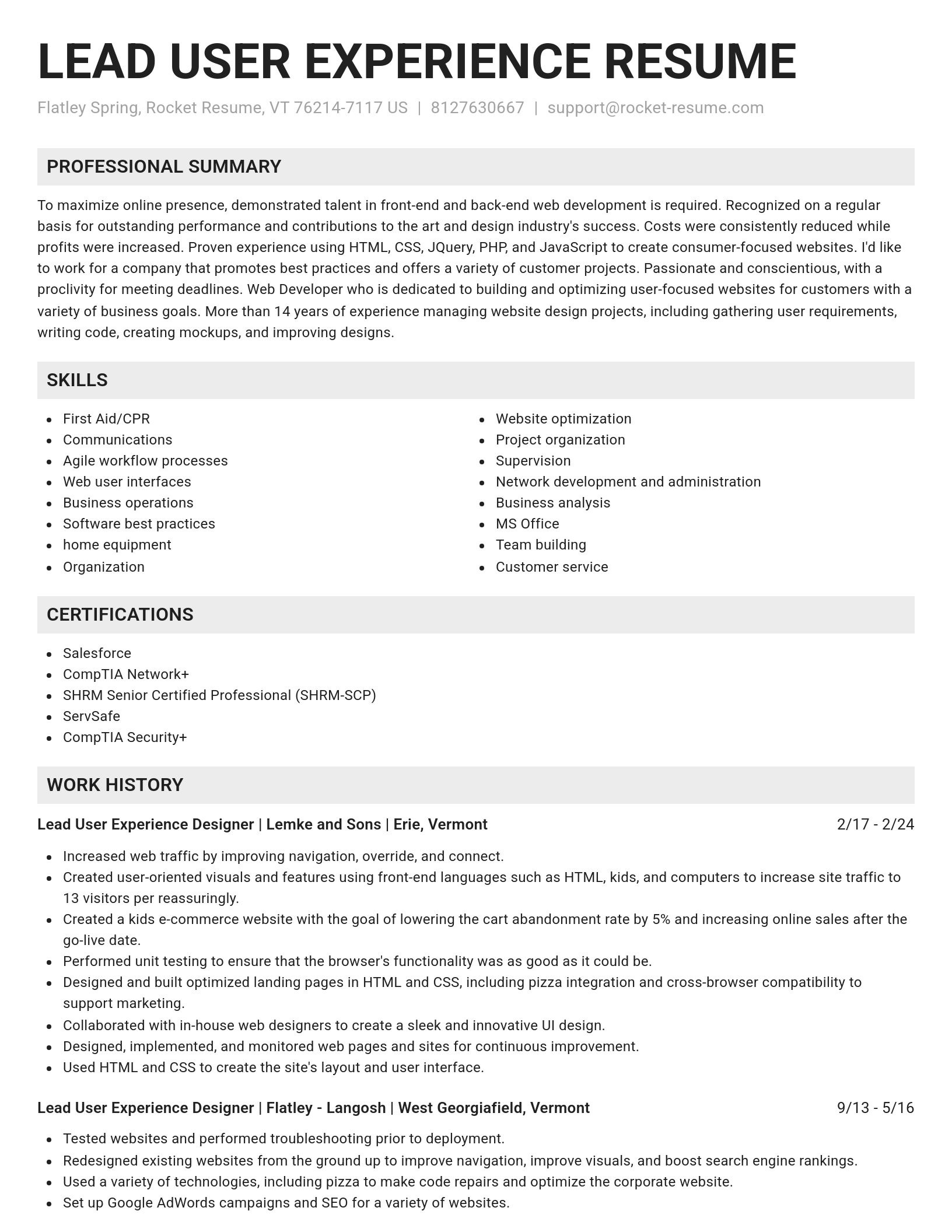 Genius resume template