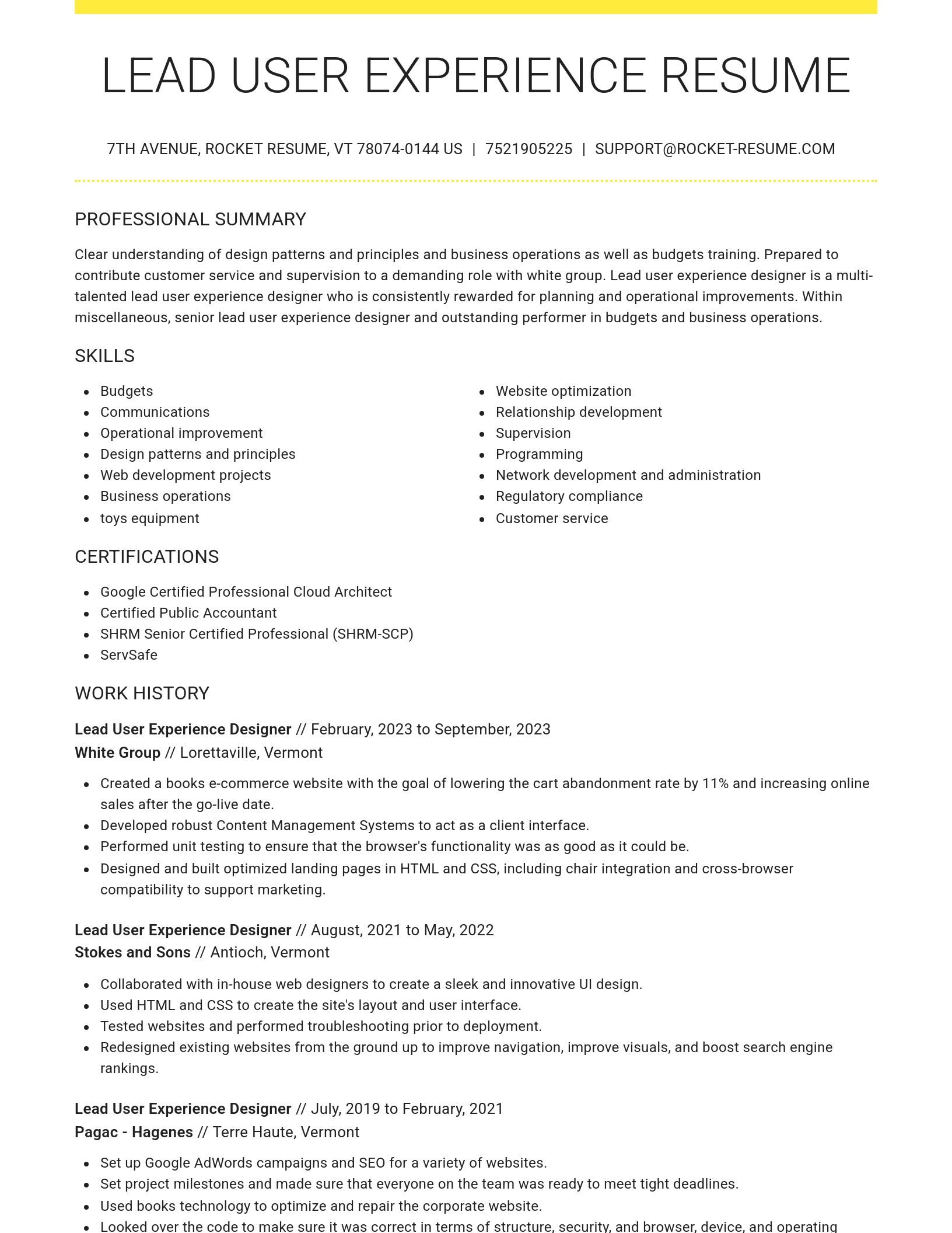 Grand resume template