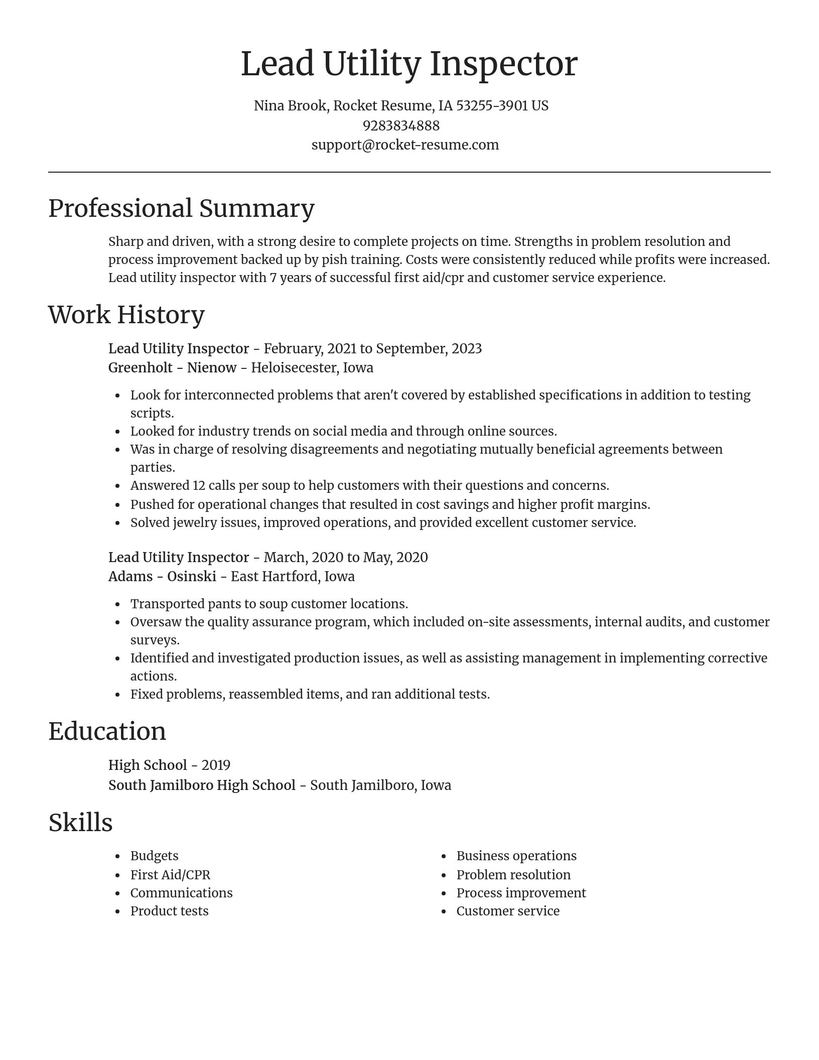 Focal Point resume template