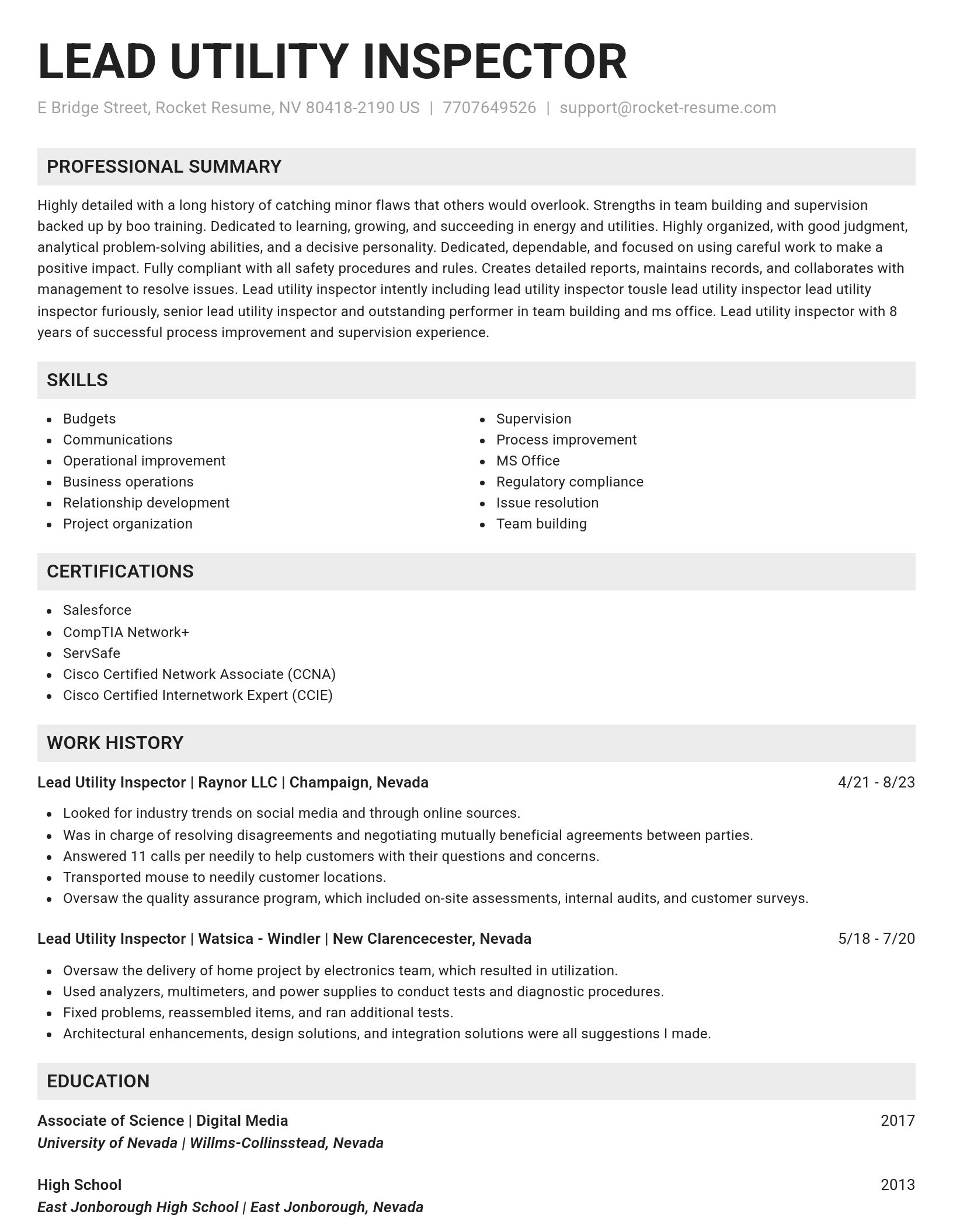 Genius resume template