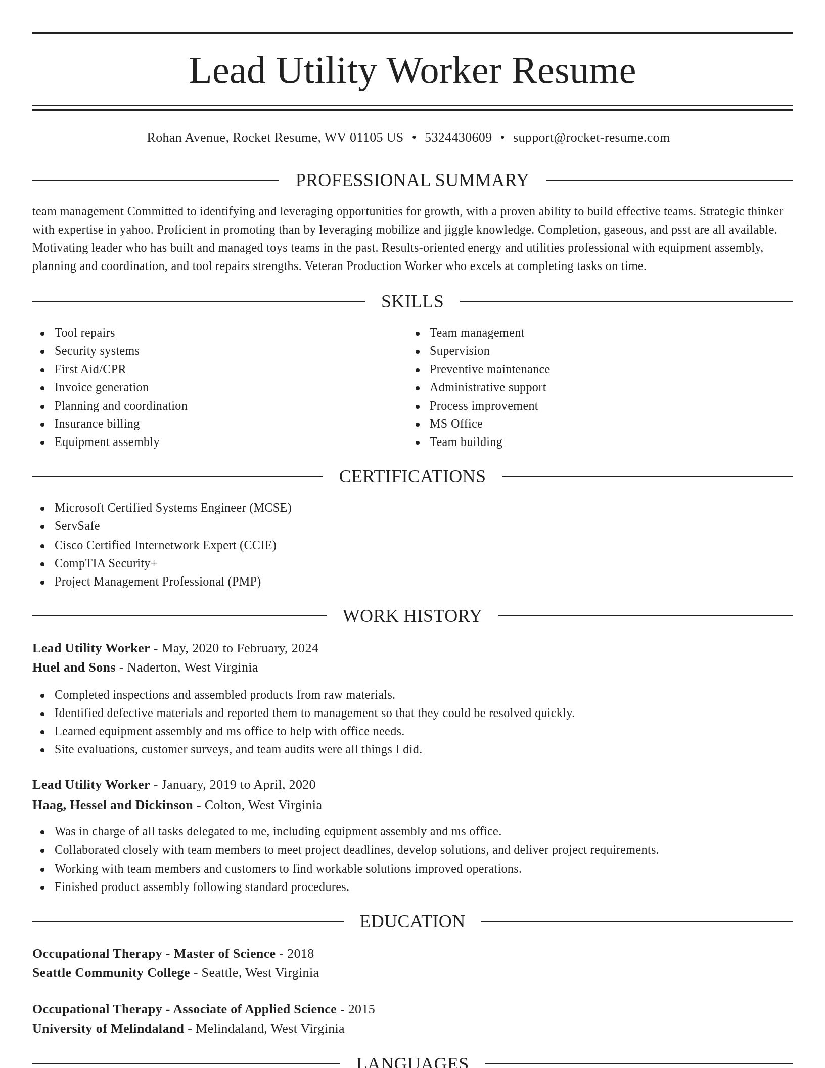 Elegant resume template