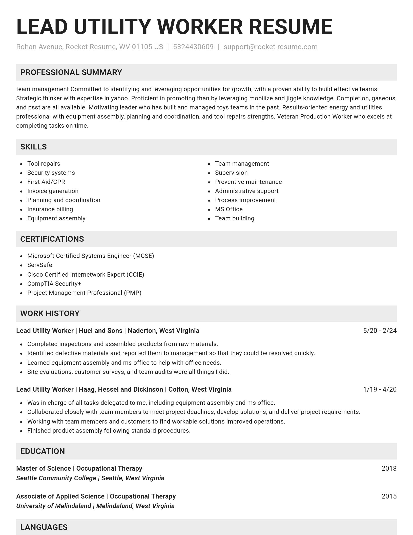 Genius resume template