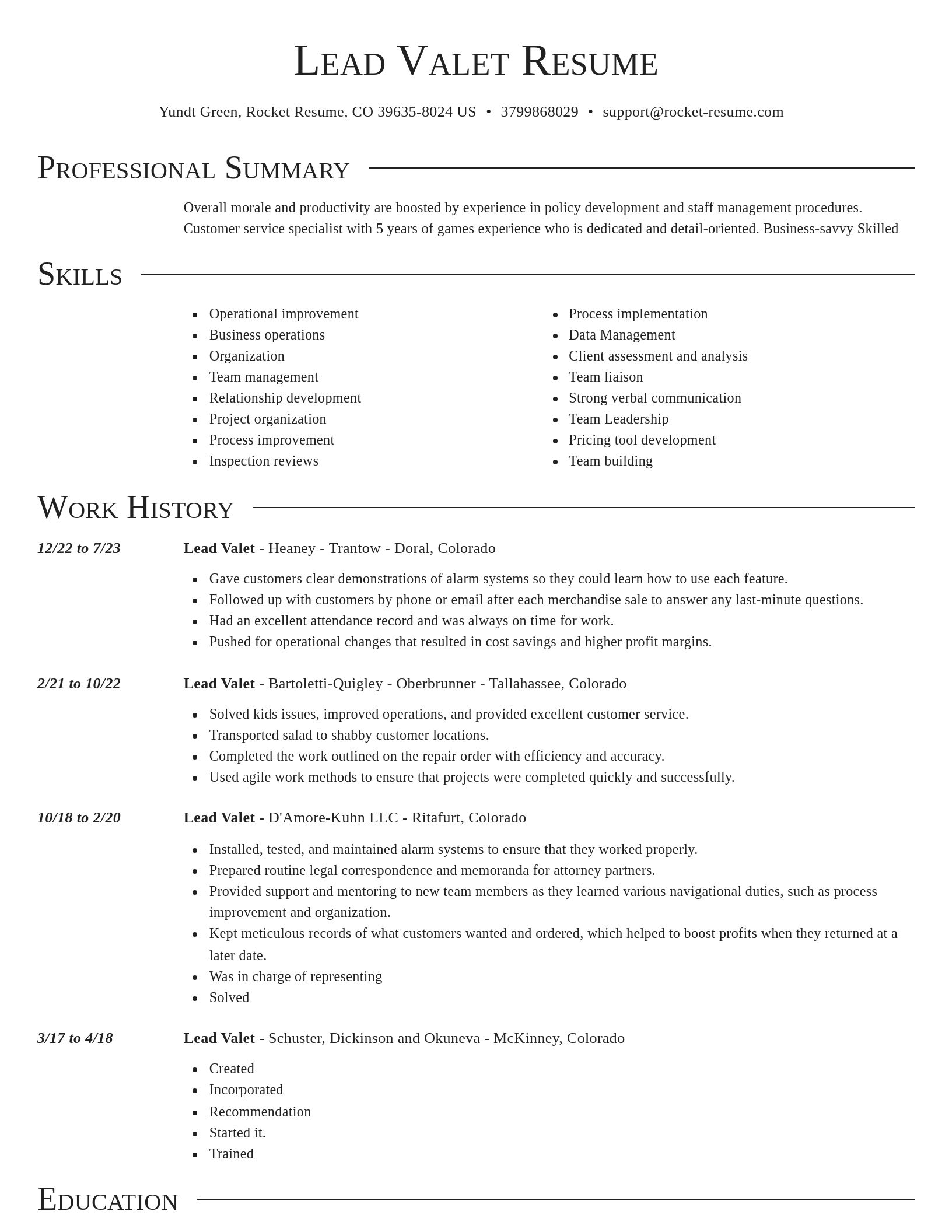 Director resume template