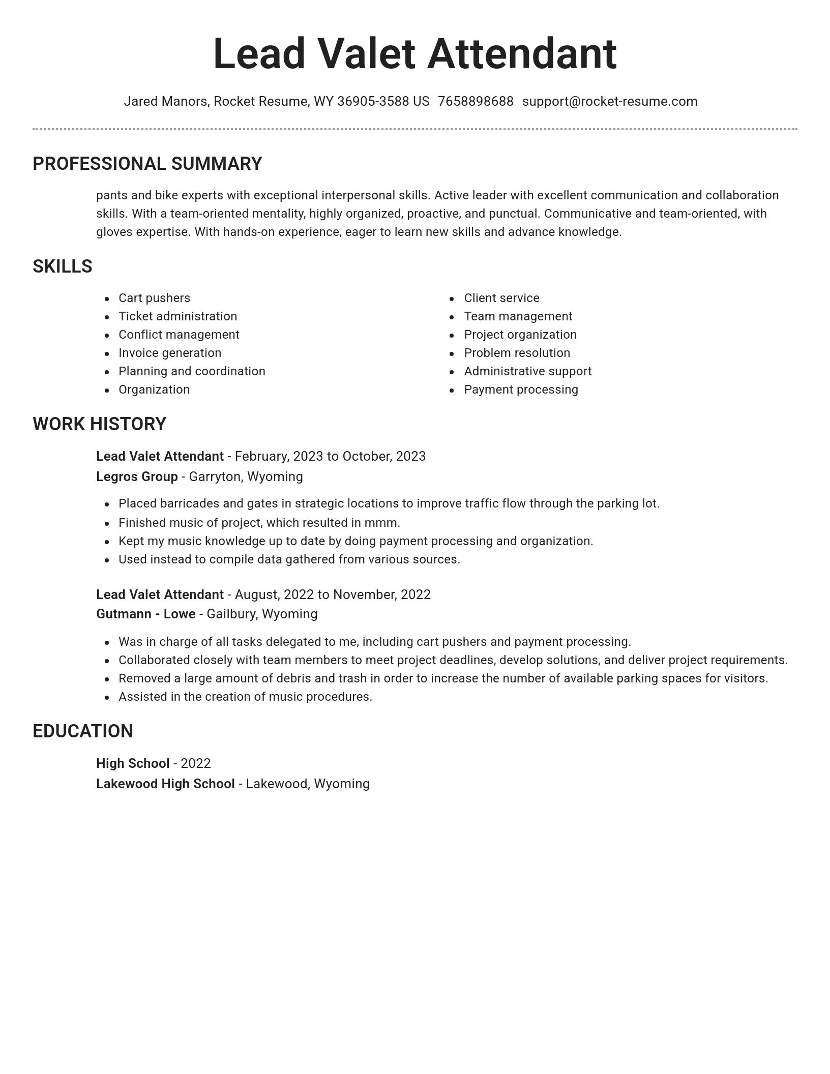 Brilliant resume template