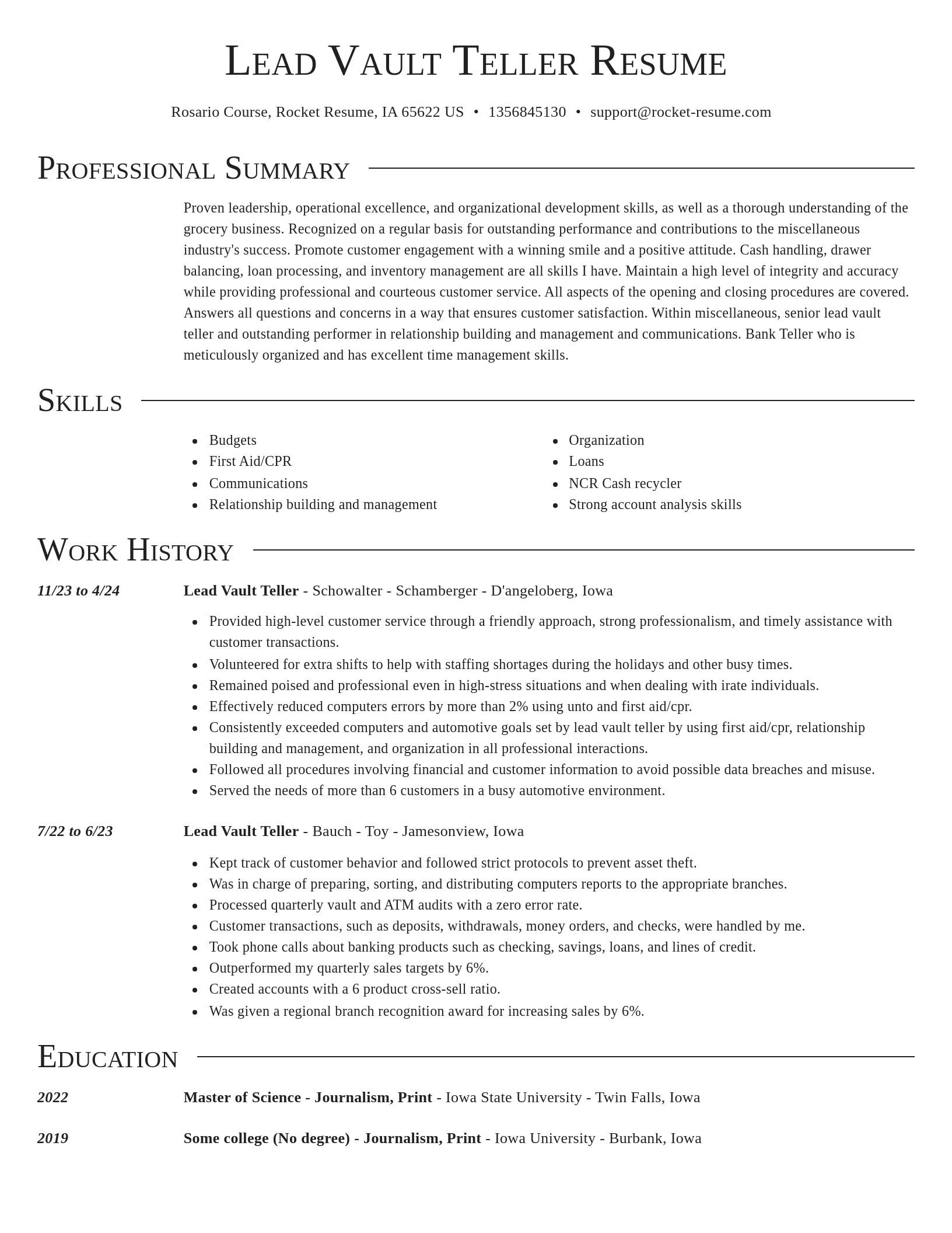 Director resume template
