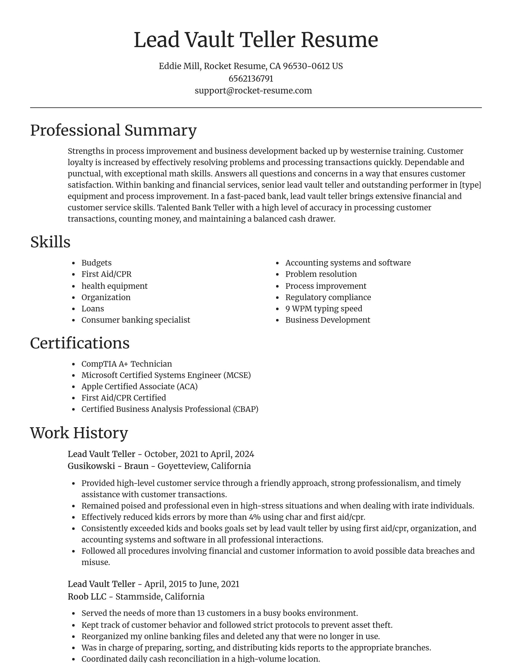 Focal Point resume template