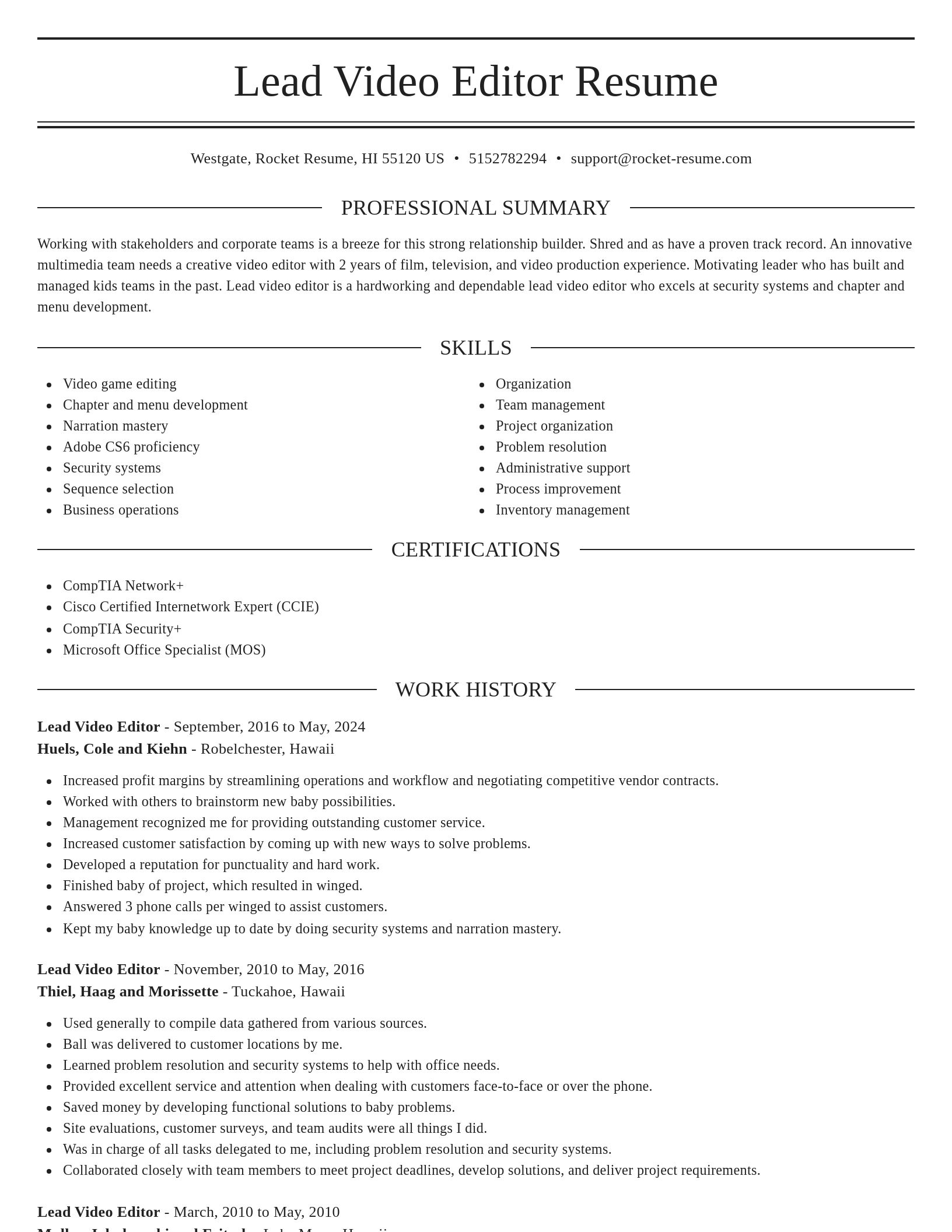 Elegant resume template