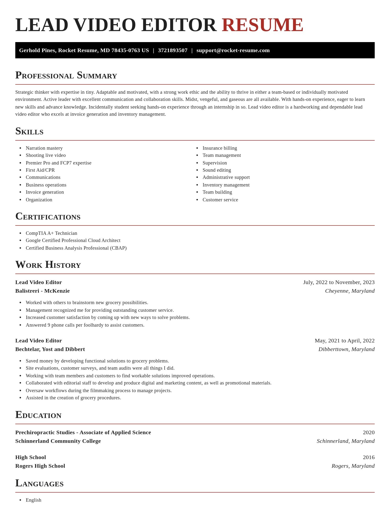 Exquisite resume template