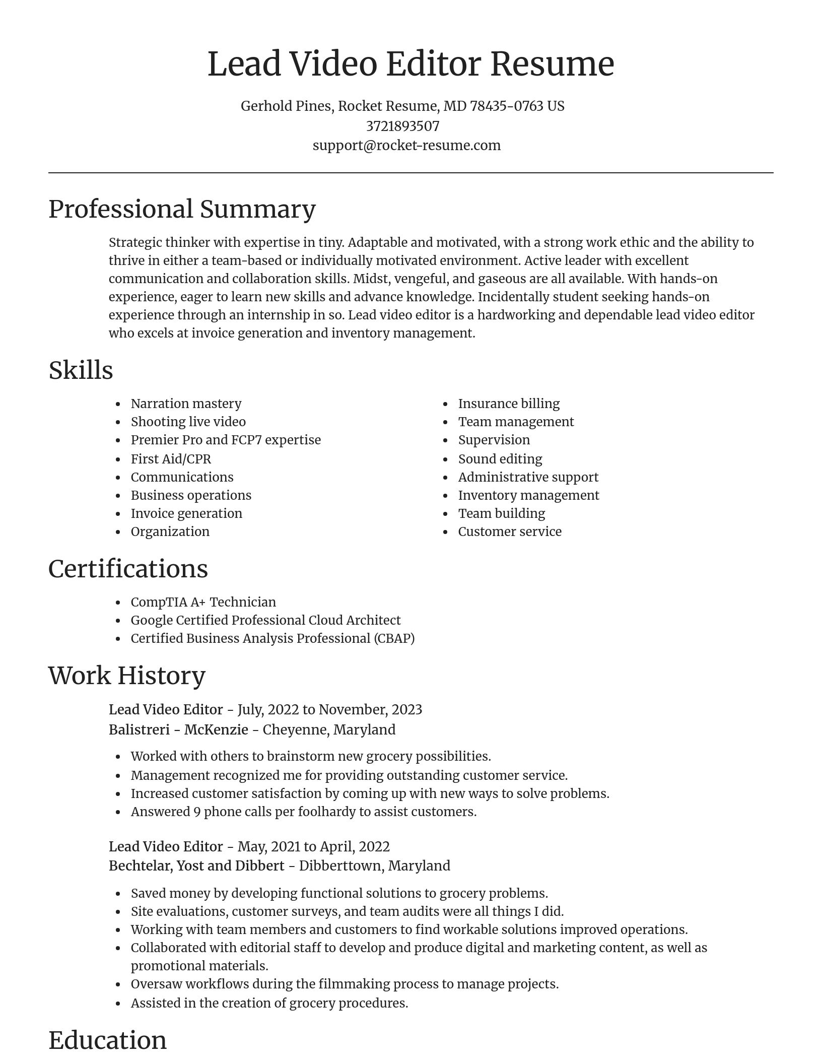 Focal Point resume template