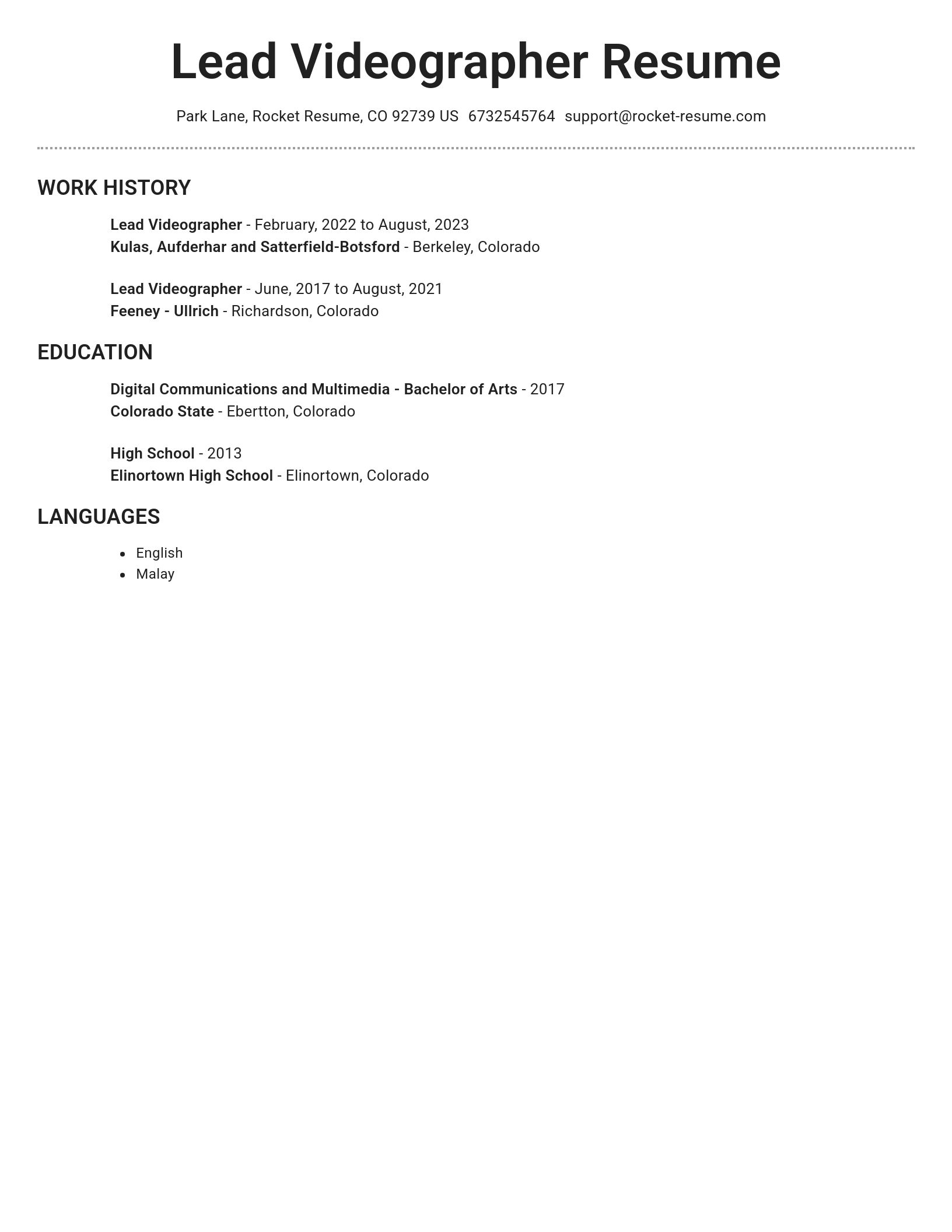 Brilliant resume template