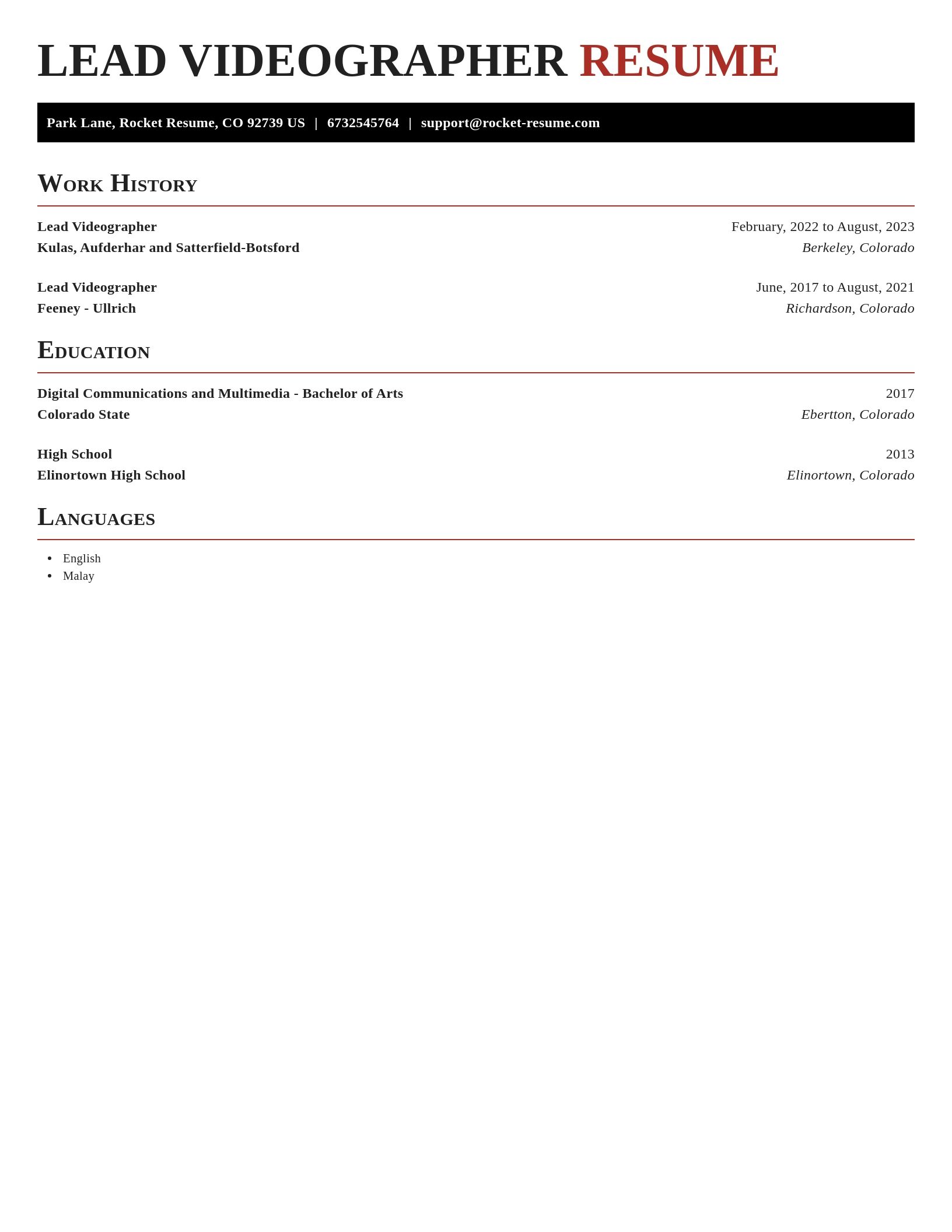 Exquisite resume template