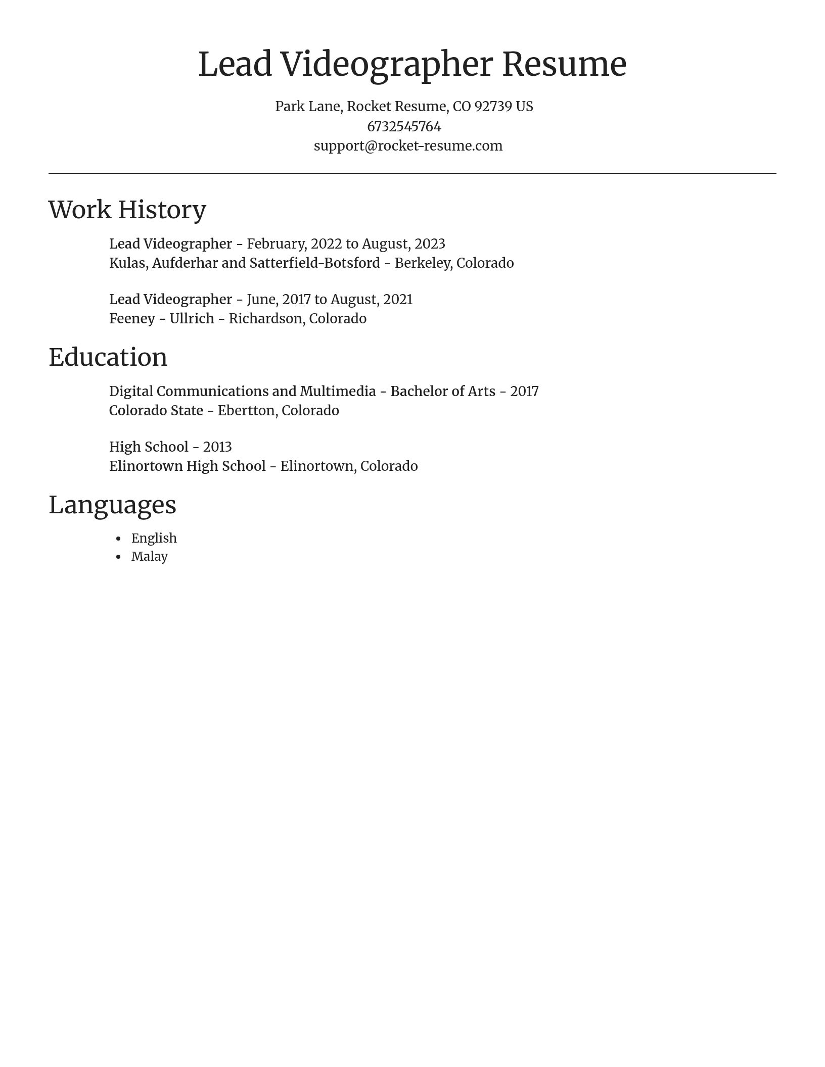 Focal Point resume template