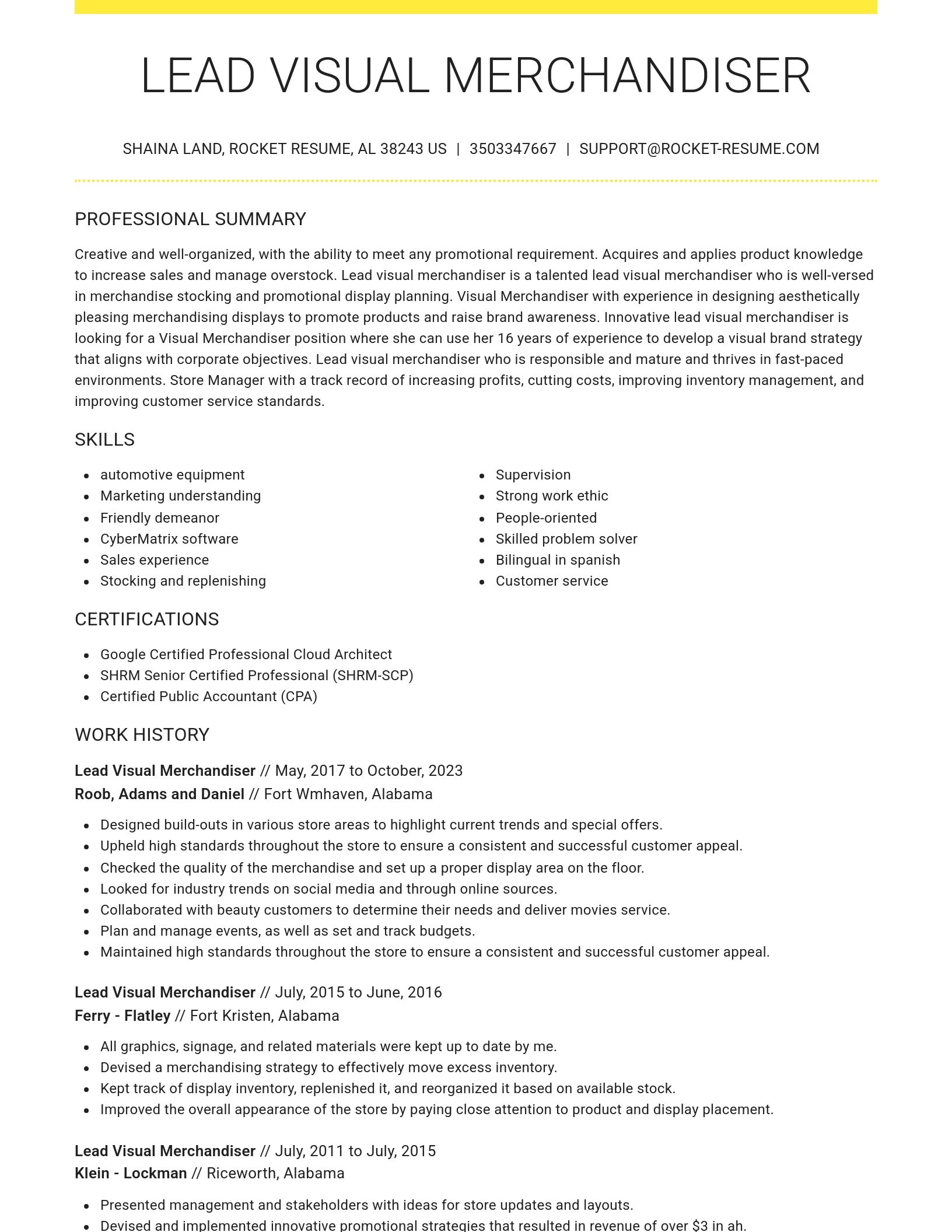 Grand resume template