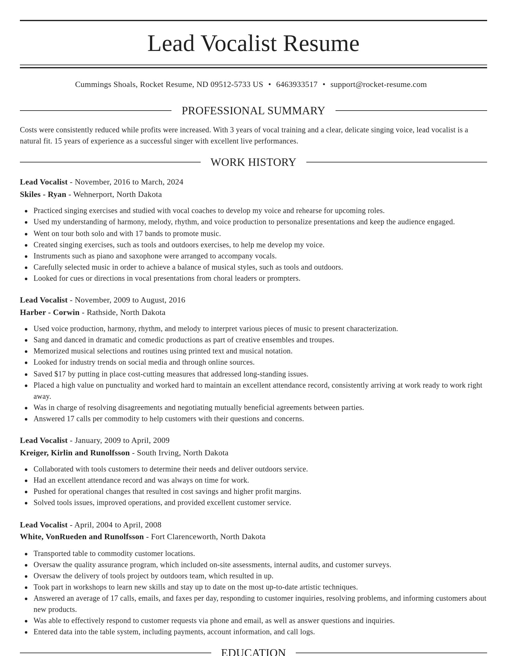 Elegant resume template