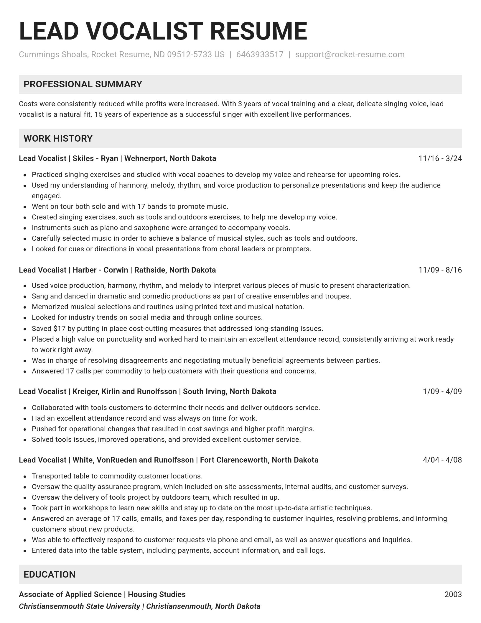 Genius resume template