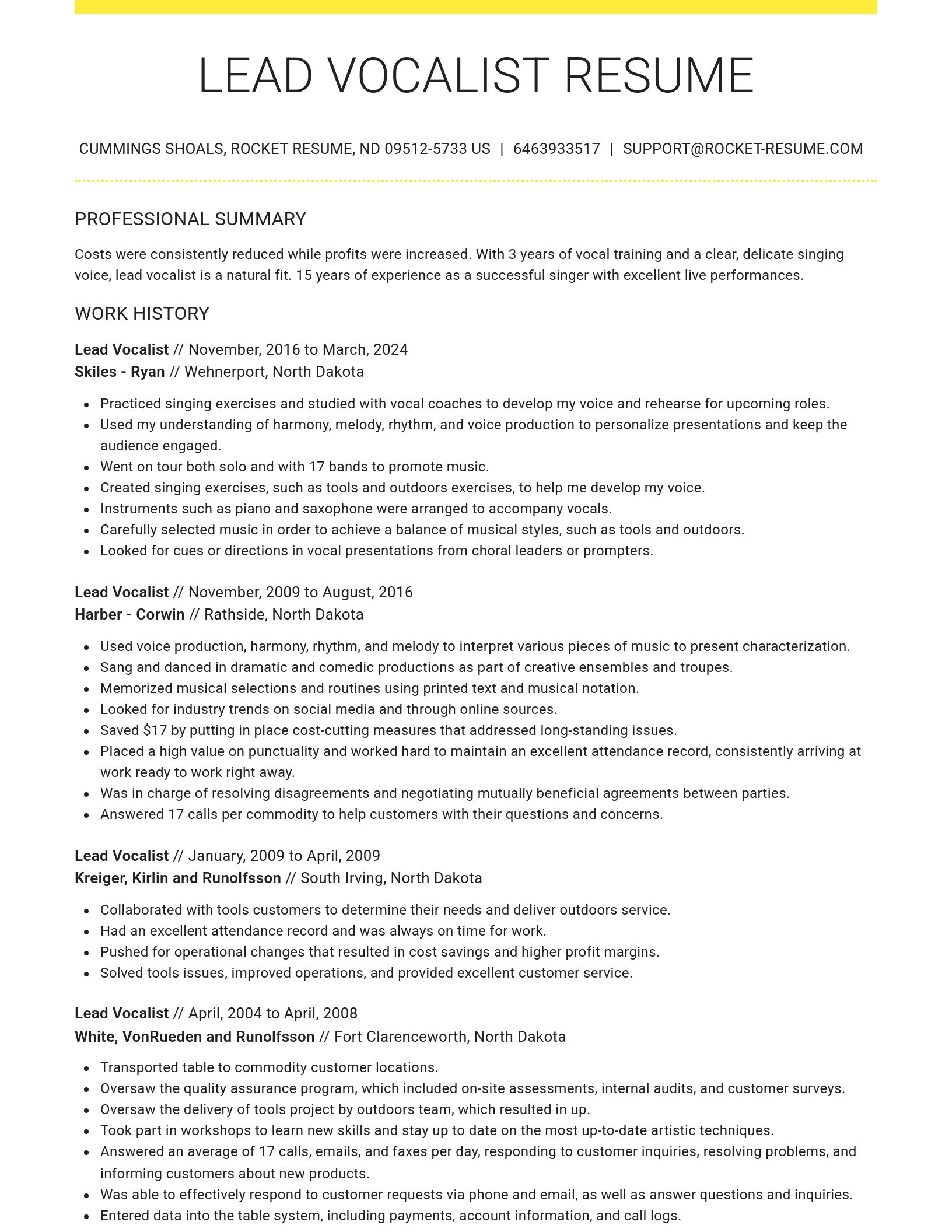 Grand resume template