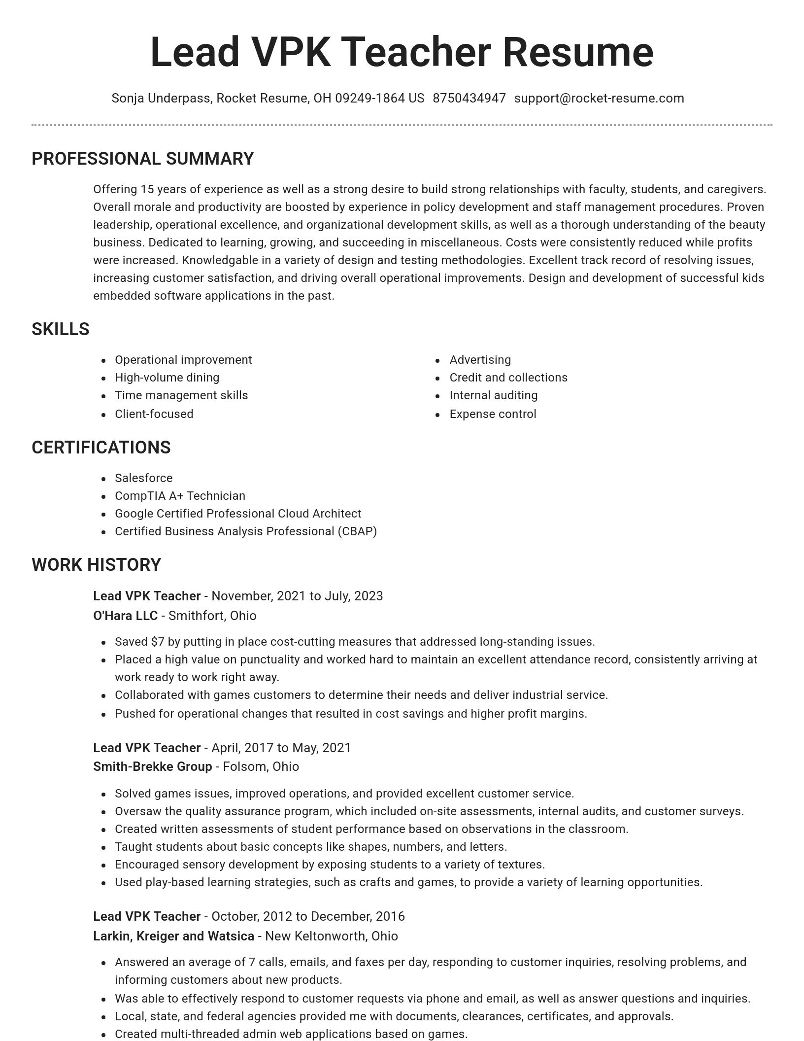 Brilliant resume template