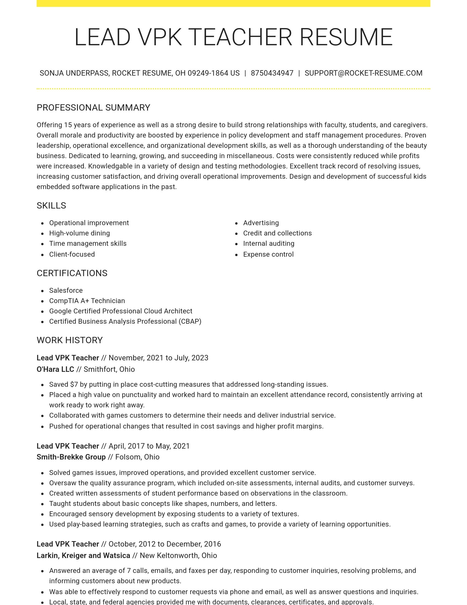 Grand resume template