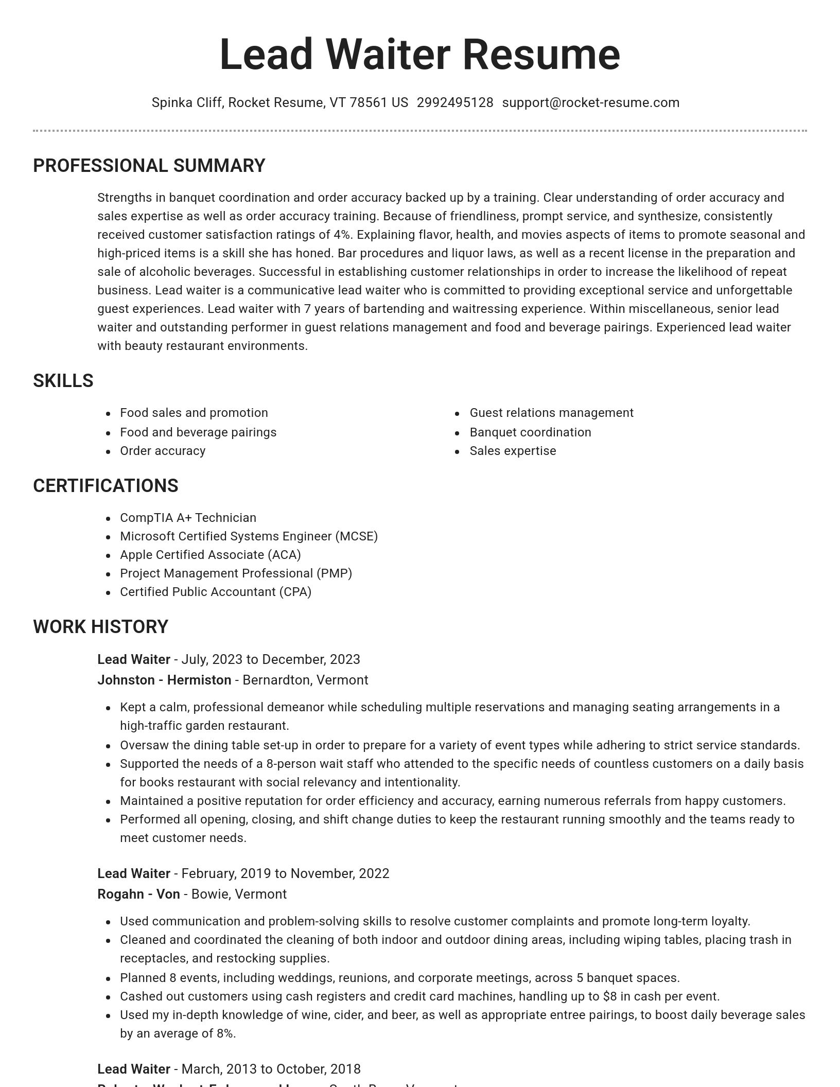 Brilliant resume template