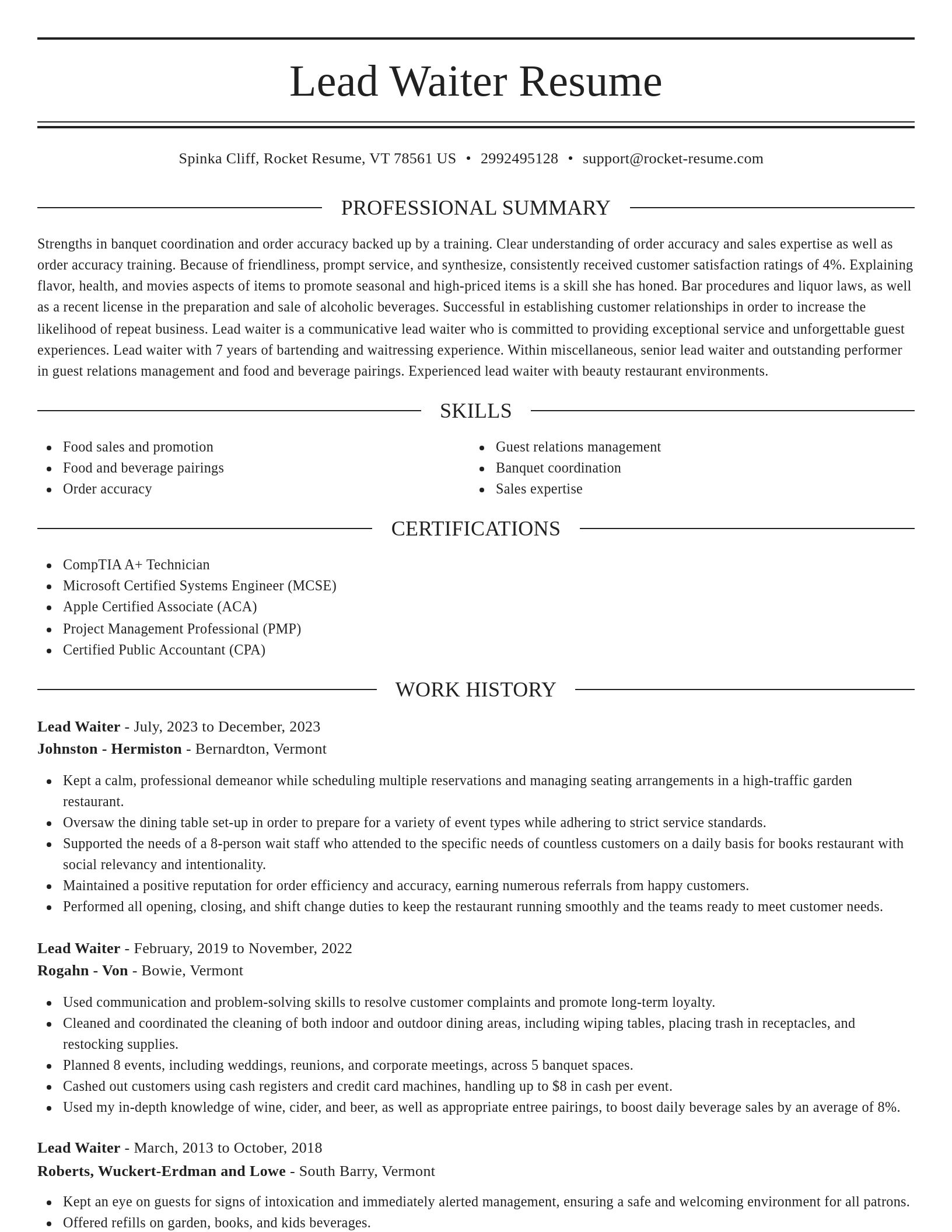 Elegant resume template