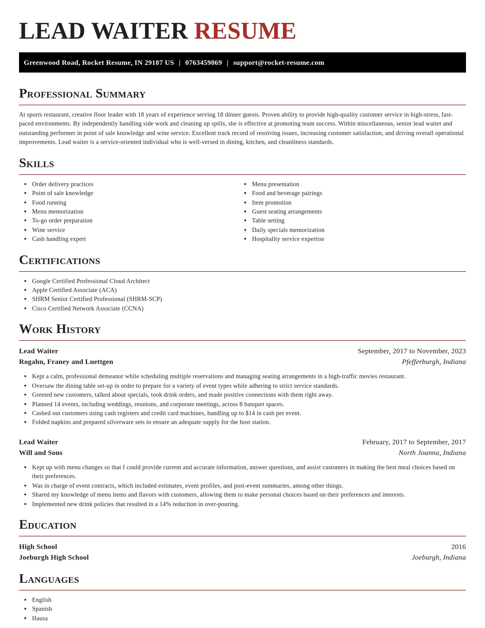 Exquisite resume template
